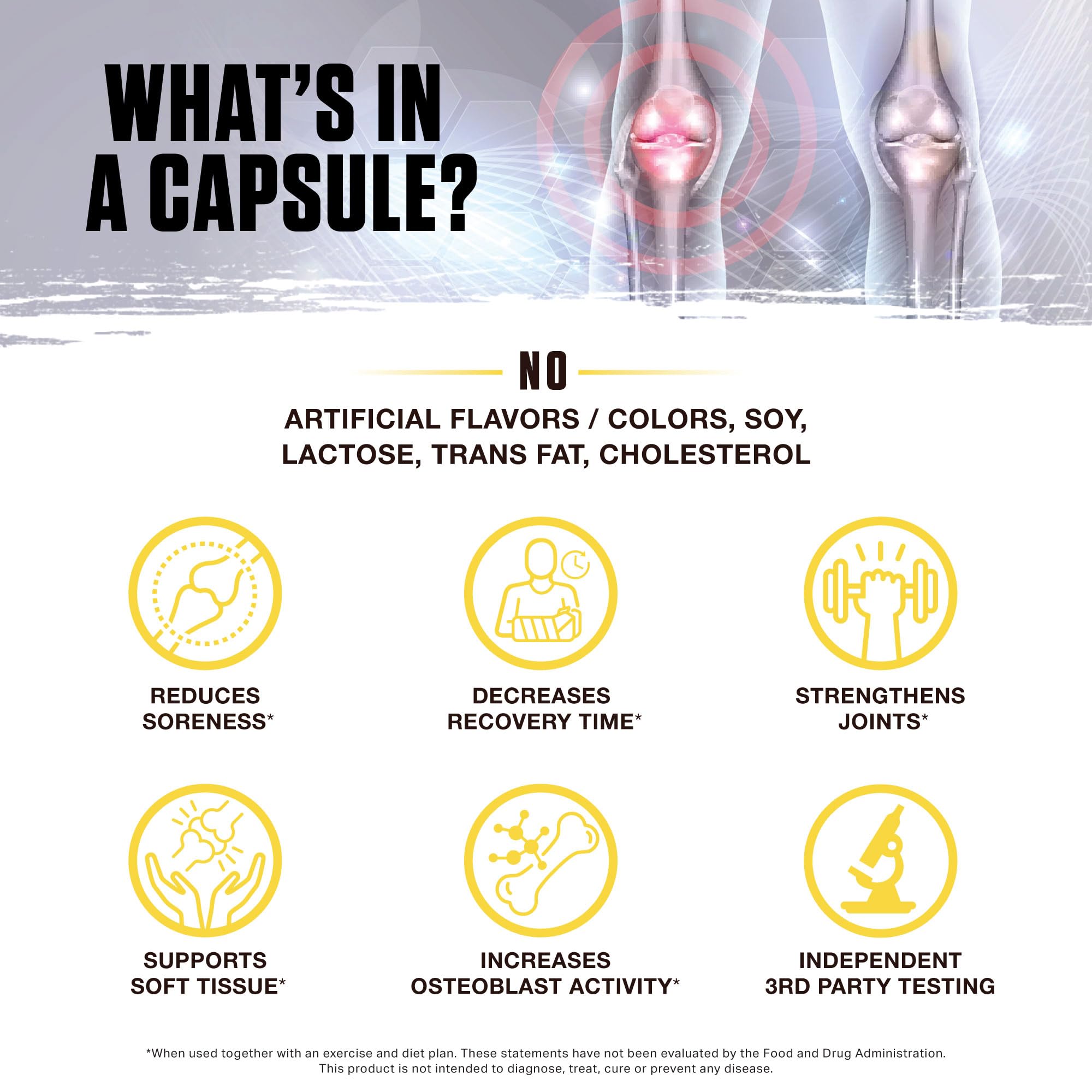 Ambrosia Mwendo - Joint & Ligament Repair | Strengthen Tendons & Increase Soft Tissue Extensibility | Muscle Soreness, & Recovery Time with BioCell Collagen | 90 Veggie Capsules - TrustMedUSA