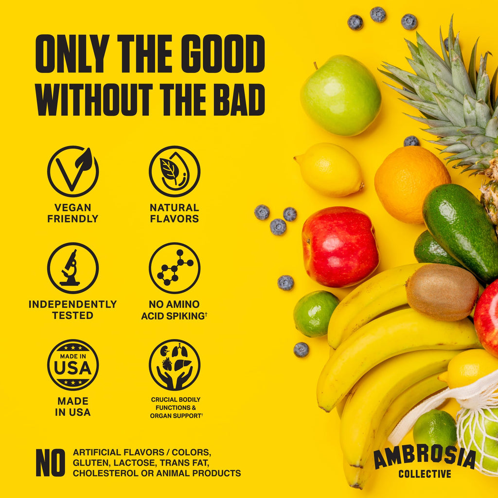 Ambrosia Superfood Organ & Cycle Support Powder | Liver & Kidney Support with Milk Thistle, Red Yeast Rice & CoQ10 | 13 Superfood Ingredients | 30 Servings | Honey Lemon - TrustMedUSA