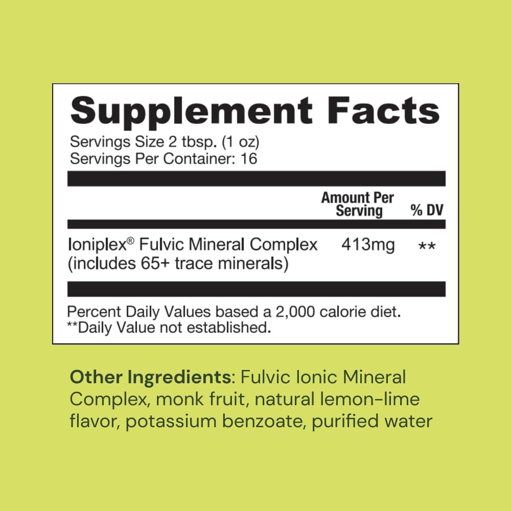 Ameo Life Fulvic Acid & Mineral Complex – Cellular Support, Detox, Collagen Boost – Promotes Skin, Hair, Nail Growth & Energy – Vegan, Gluten-Free, Non-GMO, Made in the USA -16 OZ - TrustMedUSA