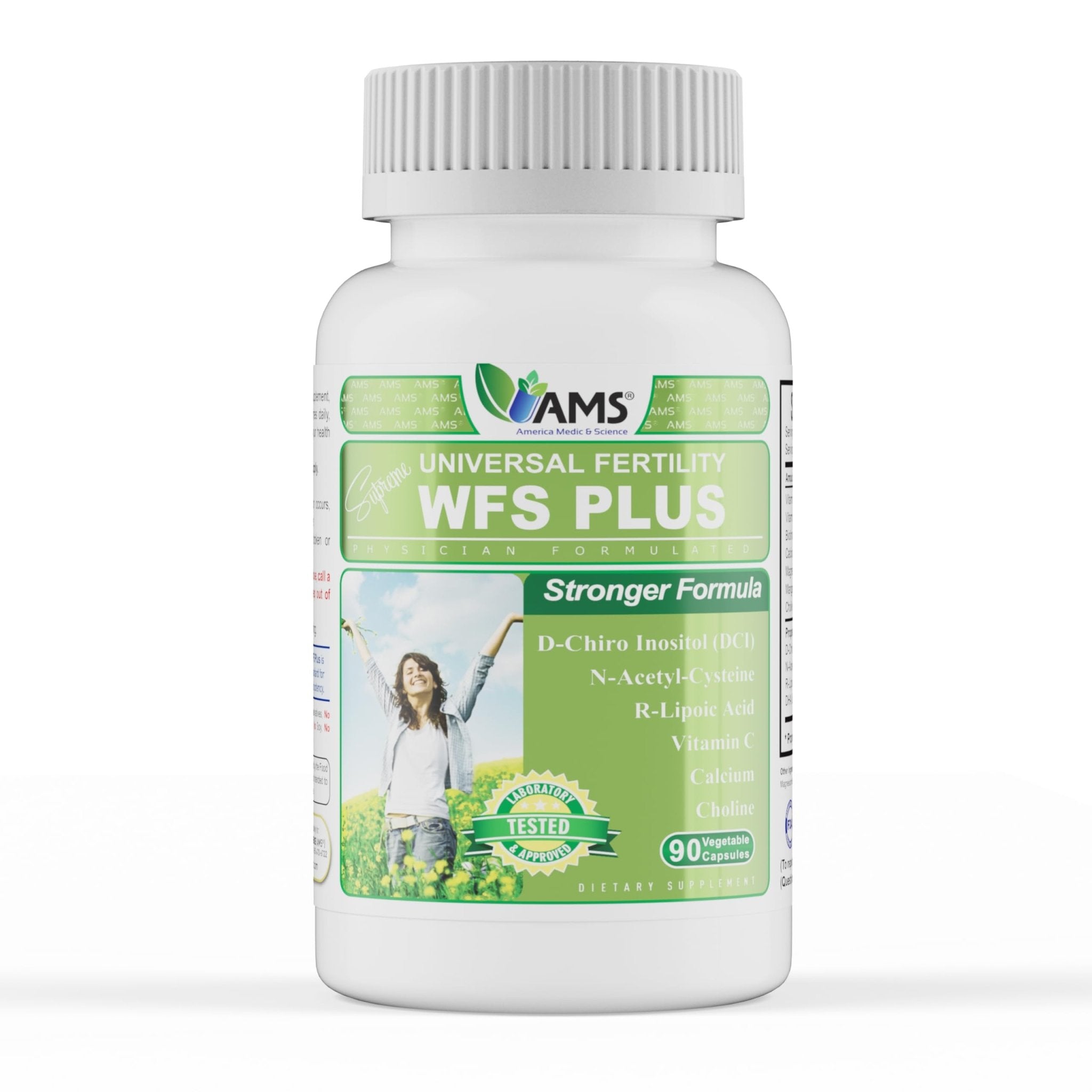 America Medic & Science WFS Plus Fertility Supplements for Women (90 Capsules) Supports Ovulatory Health | Natural Preconception Vitamins, Reproductive Aid, with D-Chiro Inositol, DHA |15-Day Supply. - TrustMedUSA