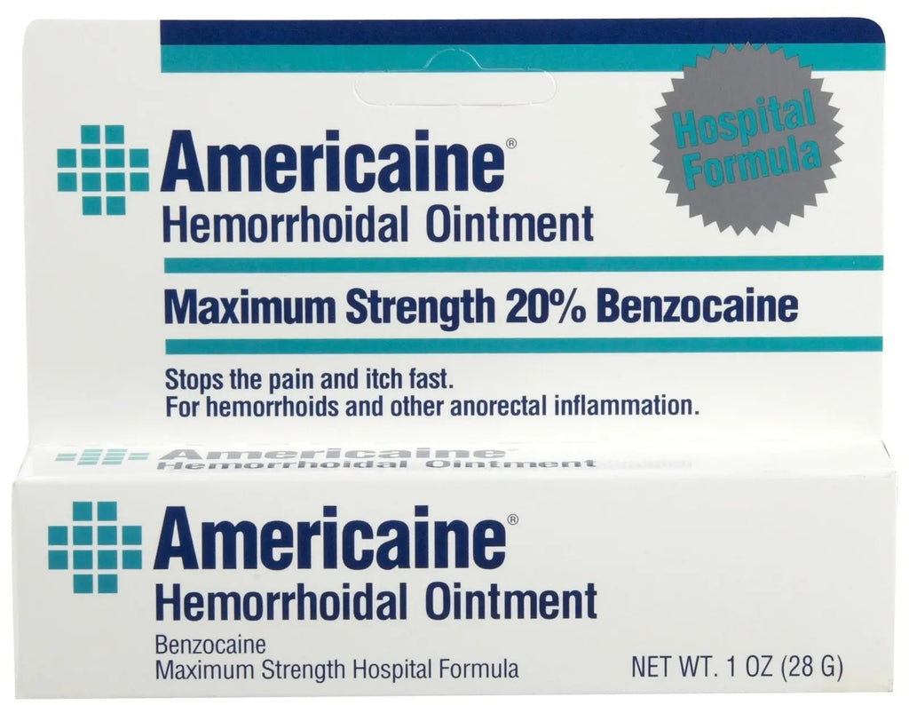 Americaine Hemorrhoidal Ointment Maximum Strength 20% Benzocaine 1 oz - TrustMedUSA