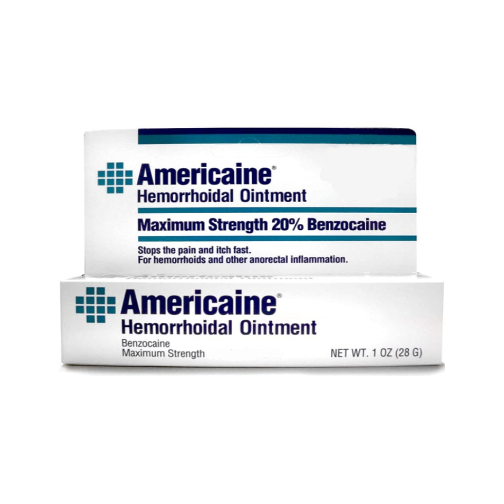 Americaine Hemorrhoidal Ointment Maximum Strength 20% Benzocaine 1 oz (Pack of 2) - TrustMedUSA