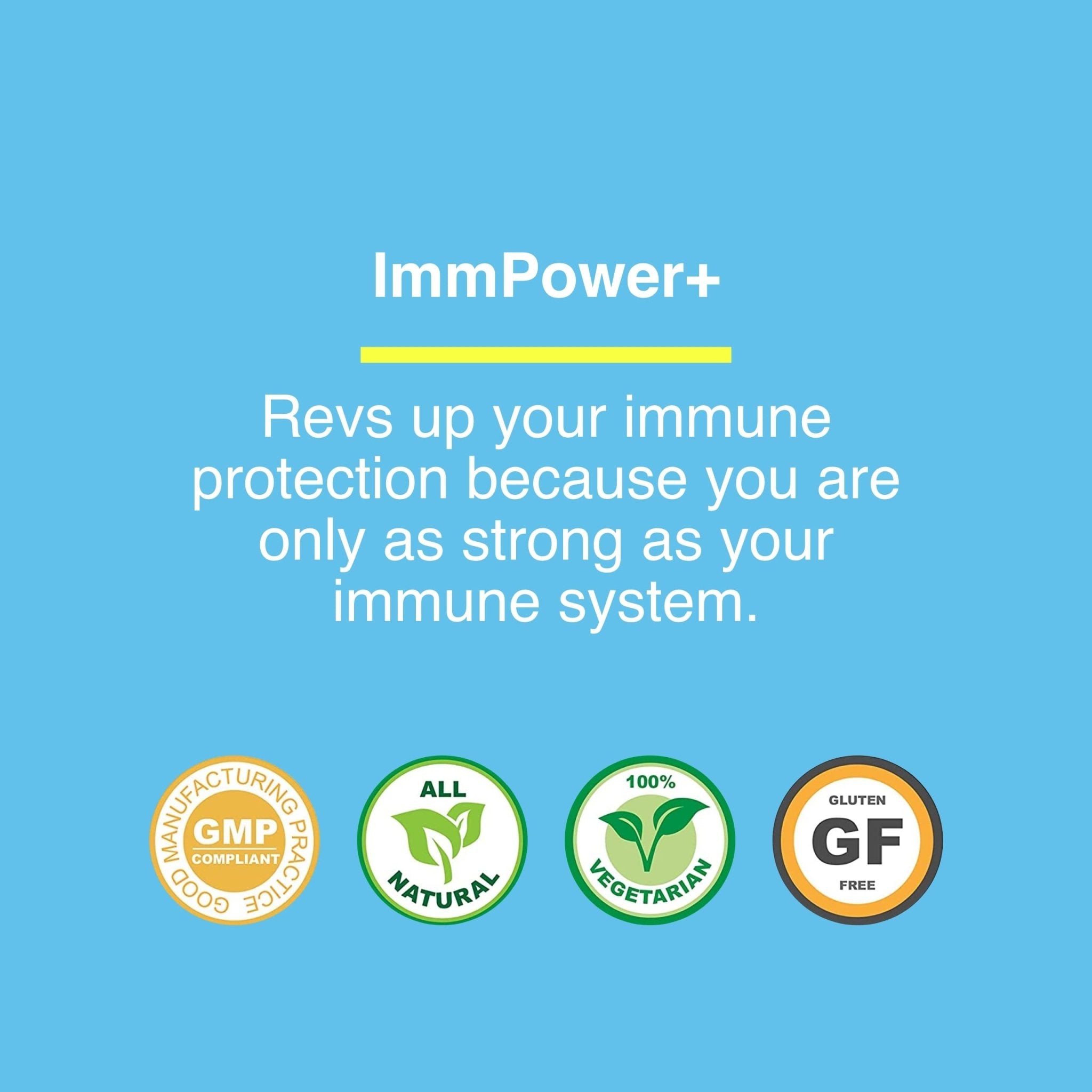 American BioSciences ImmPower Plus, AHCC & Fermented Wheat Germ Extract Herbal Supplement, 550mg per Capsule for Immune Support, Maintains Natural Killer Cell Activity, Pack of 1, 60 Veggie Capsules - TrustMedUSA