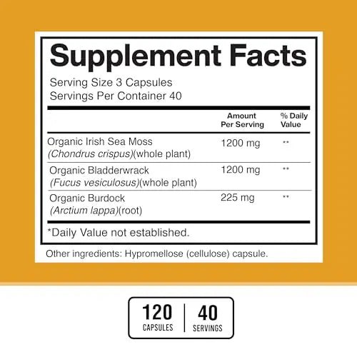 American Standard Supplements Irish Sea Moss 1200mg, Bladderwrack 1200mg - TrustMedUSA