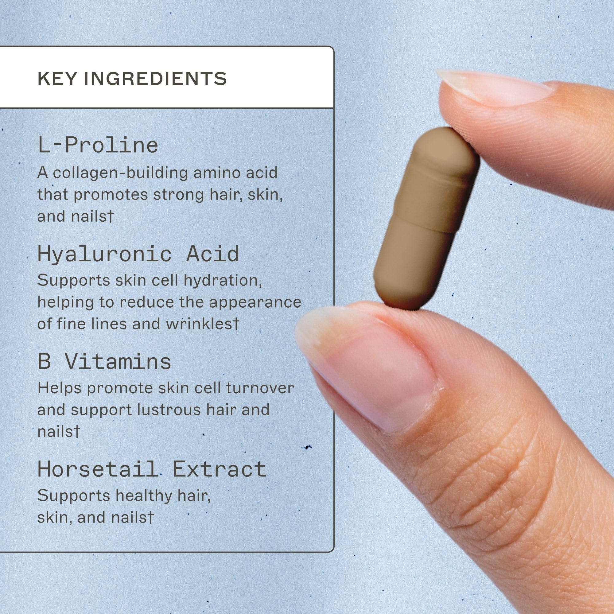 Amy Myers MD Hair Skin and Nails - Supports Strong Hair, Radiant Skin & Healthy Nails - L-Proline, Horsetail, Hyaluronic Acid - Gluten-Free - 120 Capsules (30 Servings) - TrustMedUSA