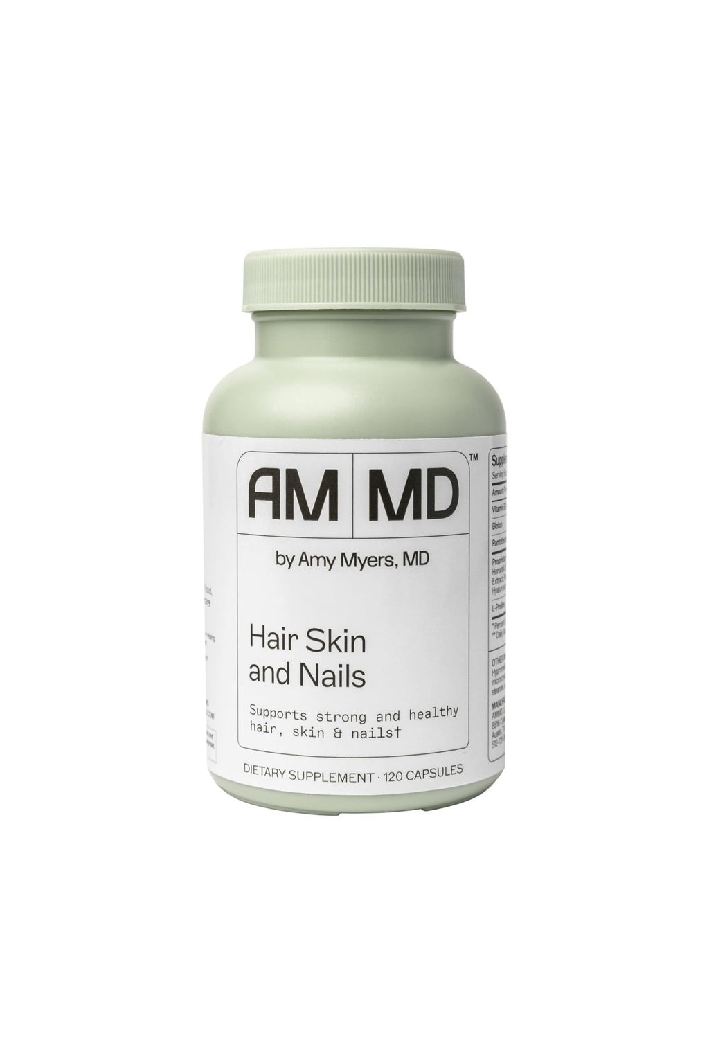 Amy Myers MD Hair Skin and Nails - Supports Strong Hair, Radiant Skin & Healthy Nails - L-Proline, Horsetail, Hyaluronic Acid - Gluten-Free - 120 Capsules (30 Servings) - TrustMedUSA