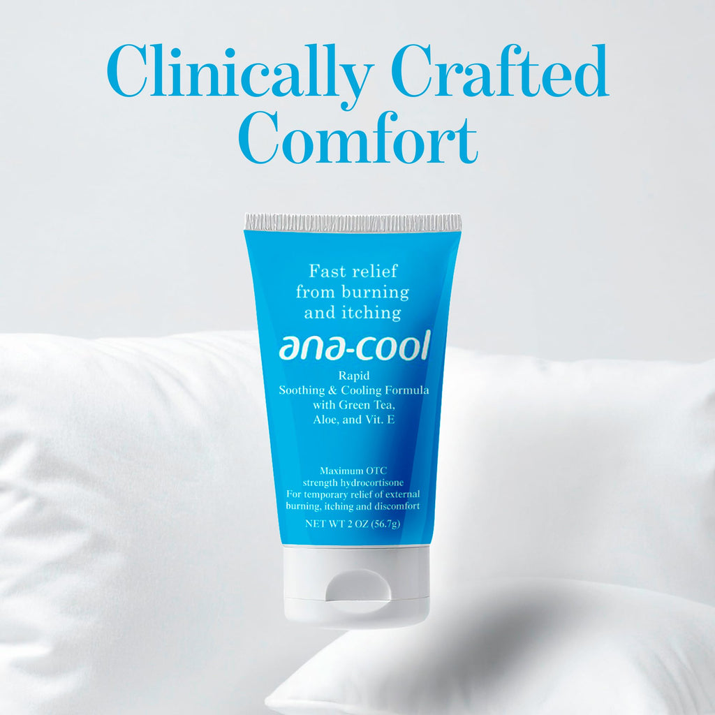 Ana-Cool Herbal Hemorrhoid Relief Cream - Fast Soothing for Bug Bites, Rashes, Irritations & More - 1% Hydrocortisone with Witch Hazel, Aloe & Vitamin E - Physician-Developed, 2 oz Tube - TrustMedUSA
