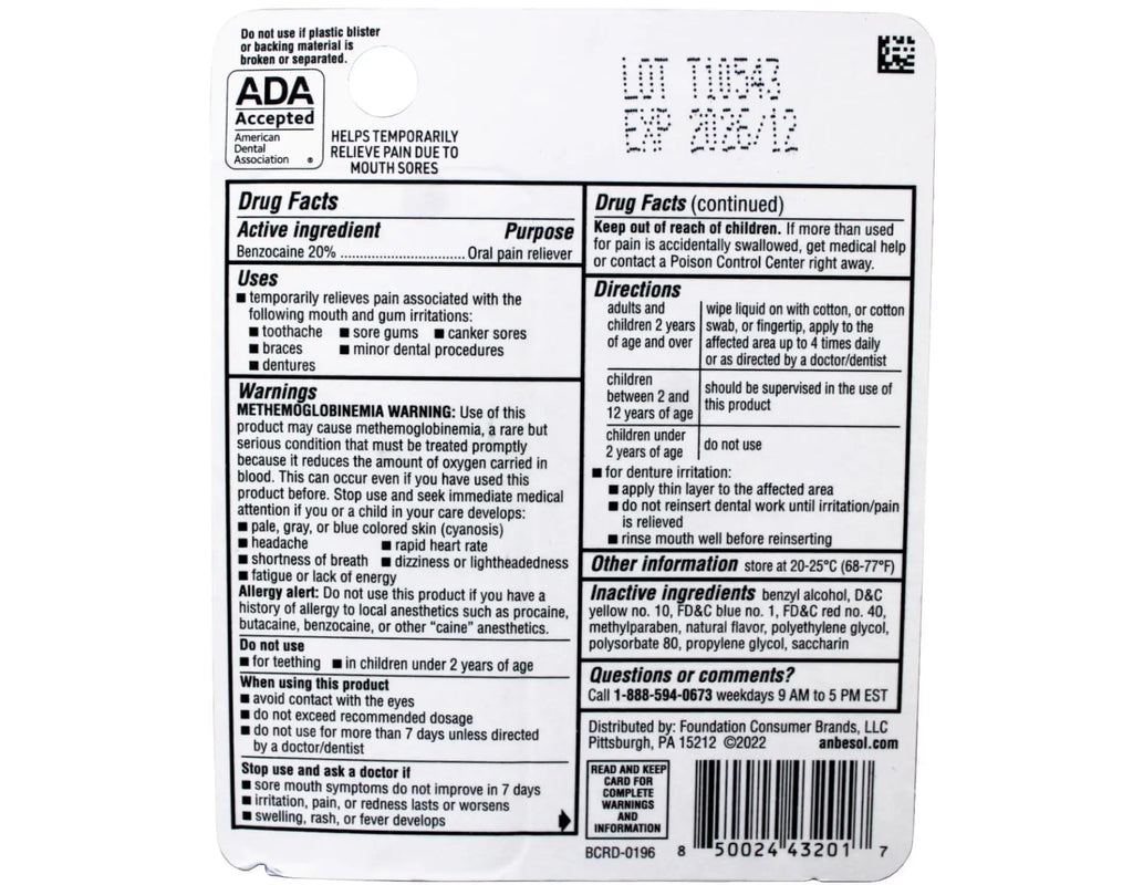 Anbesol Maximum Strength Liquid, 0.41 Fluid Ounce (Pack of 3) - TrustMedUSA