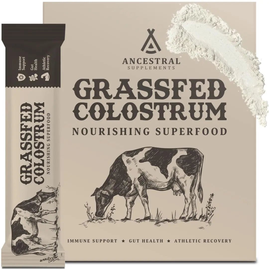 Ancestral Supplements Grass Fed Beef Bovine Colostrum Powder Packets, Immune Support - TrustMedUSA
