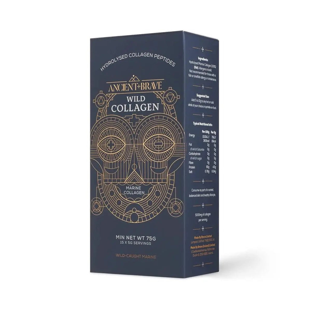 Ancient + Brave Wild Collagen Sachets 15 x 5g - Wild Caught Marine Collagen Powder - TrustMedUSA