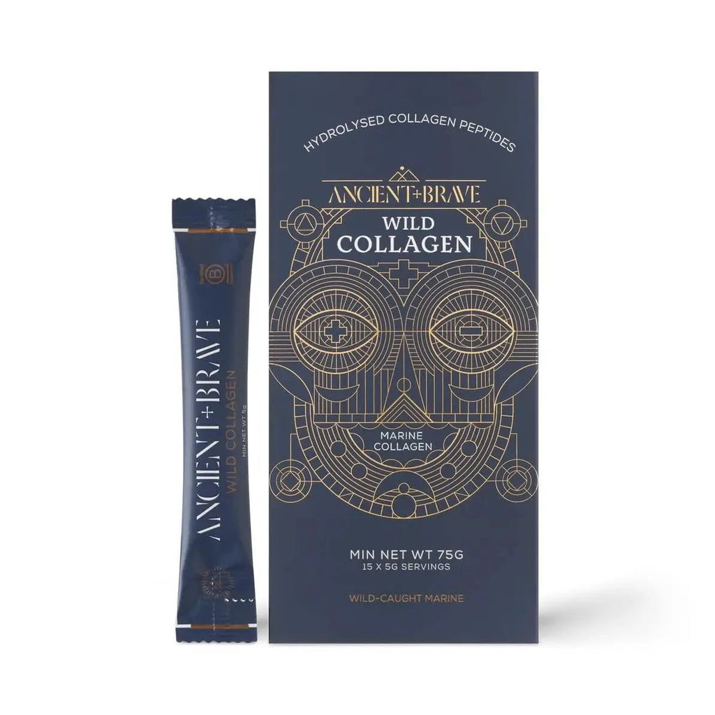 Ancient + Brave Wild Collagen Sachets 15 x 5g - Wild Caught Marine Collagen Powder - TrustMedUSA