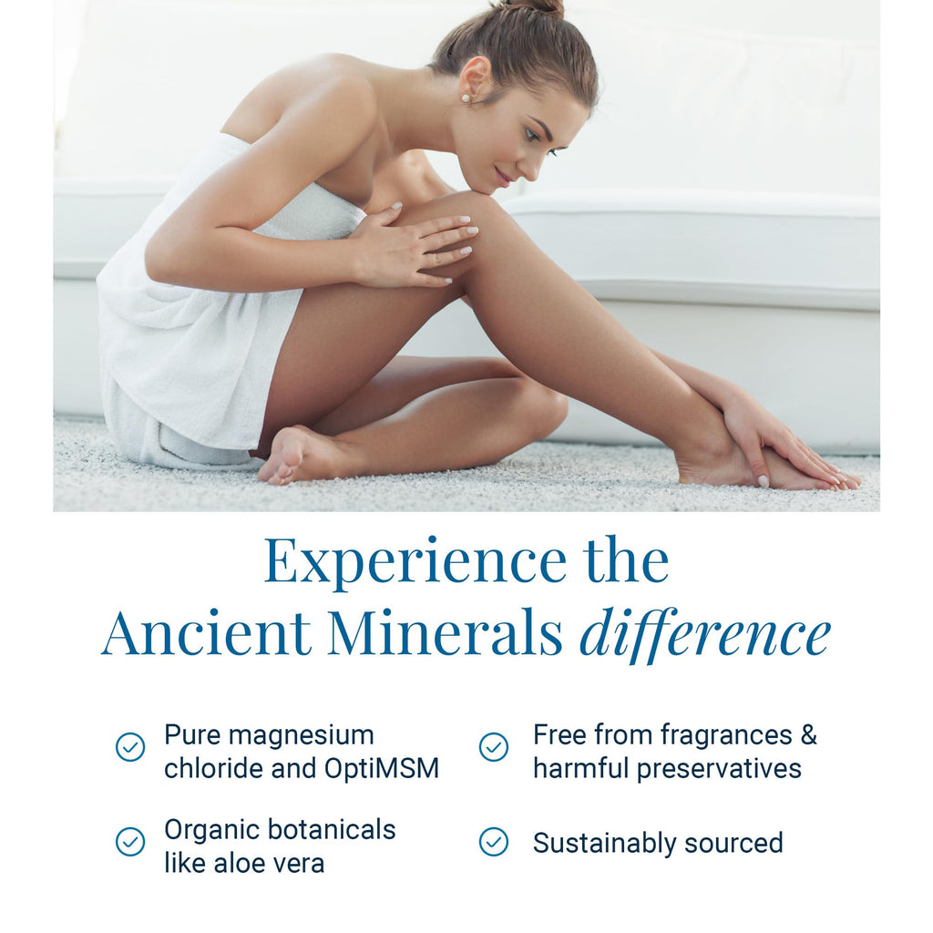 Ancient Minerals Magnesium Gel Ultra with OptiMSM and Aloe Vera - Topical Magnesium Gel Formula with MSM Best Used for Massage and Topical Application (8oz) - TrustMedUSA