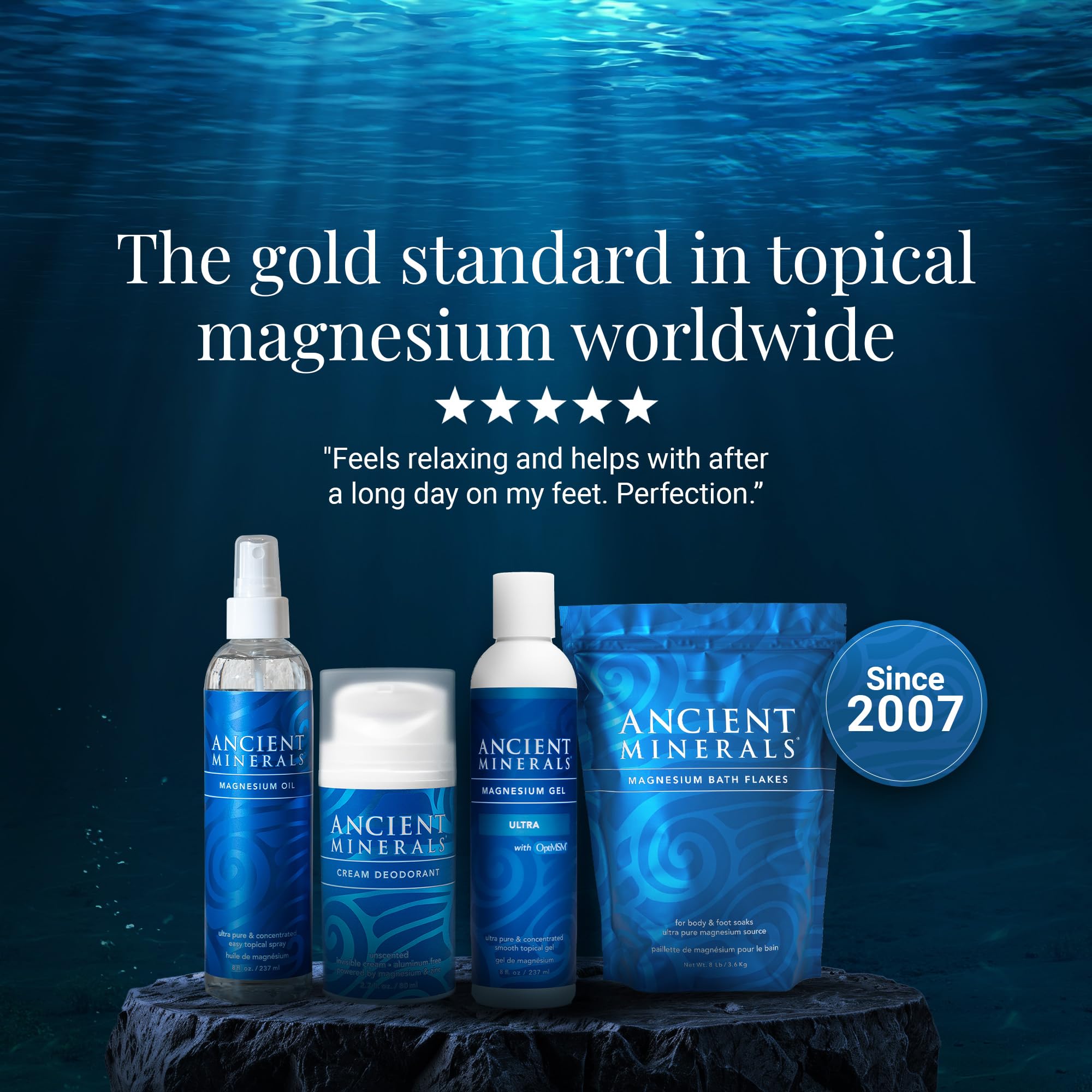 Ancient Minerals Magnesium Gel Ultra with OptiMSM and Aloe Vera - Topical Magnesium Gel Formula with MSM Best Used for Massage and Topical Application (8oz) - TrustMedUSA