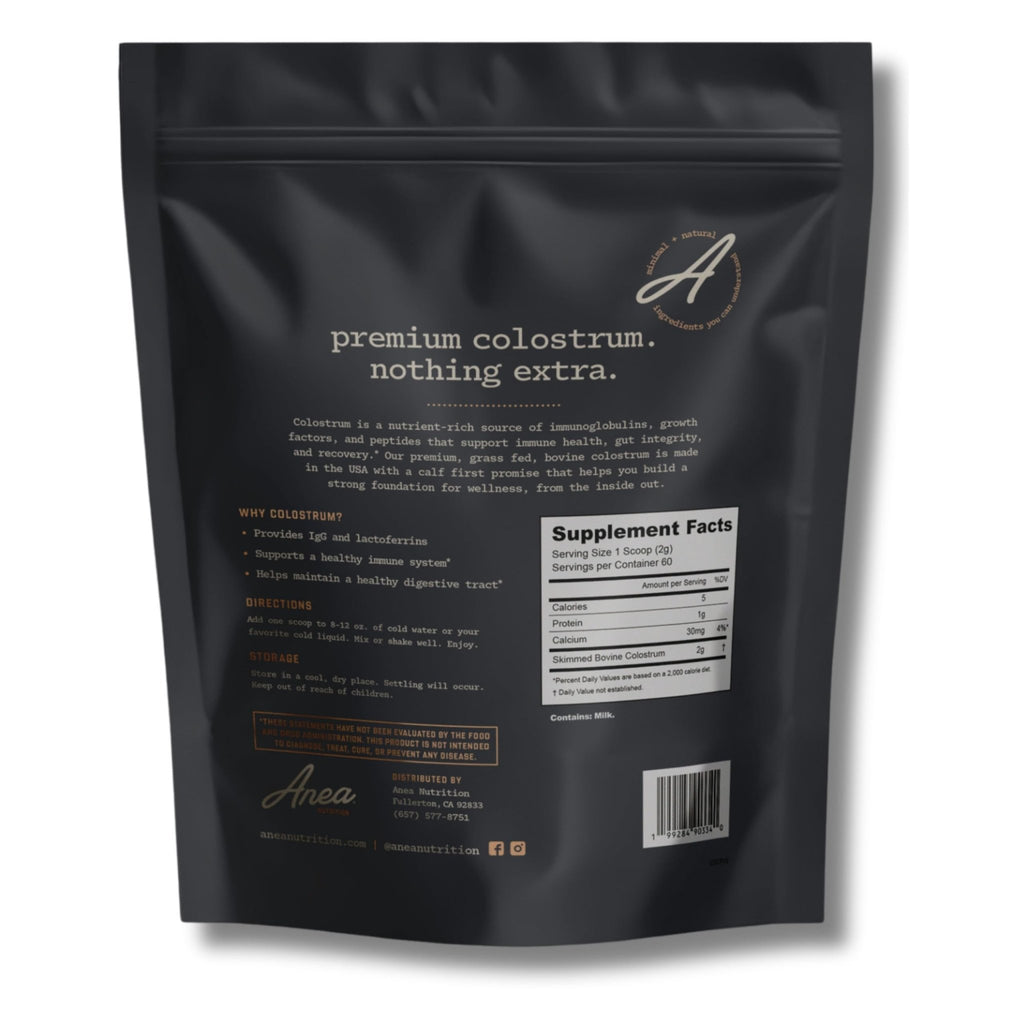 Anea Colostrum - Unflavored | Rich in Immunoglobulins & Lactoferrin | Supports Gut Health, Immunity & Recovery | Calf-First Promise | Made in USA | Made in GMP Facility - TrustMedUSA