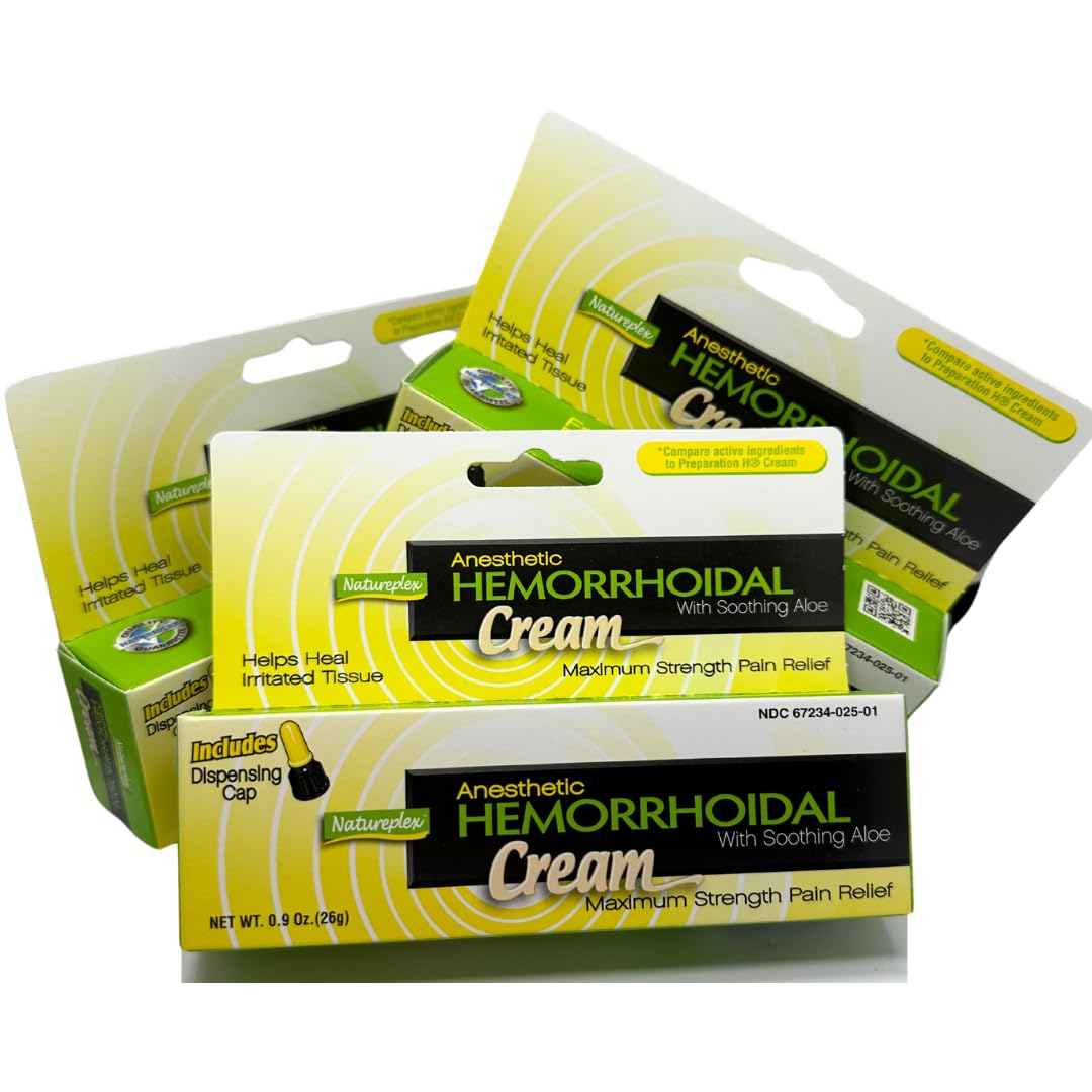 Anesthetic Hemorrhoidal Cream with Soothing Aloe Cream 3 Pack - TrustMedUSA