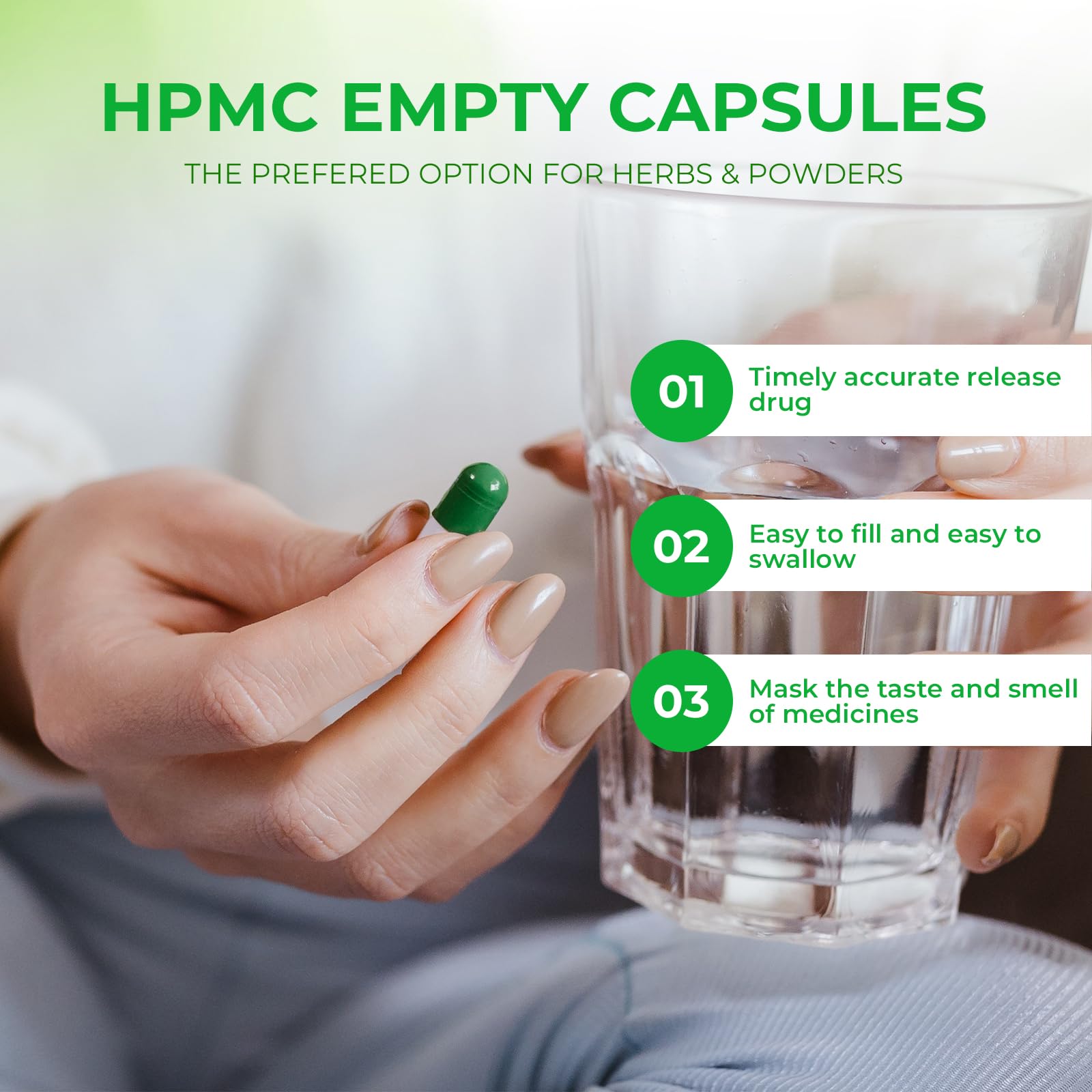 Angtai JN Vegan Empty Pill Capsules Size 2 Plant Based Clear (100 Count) Gluten Free, Non-GMO, Halal Certified Caps Filling Kit with 2 Spoons for Vegetarian DIY Your Own Supplements - TrustMedUSA