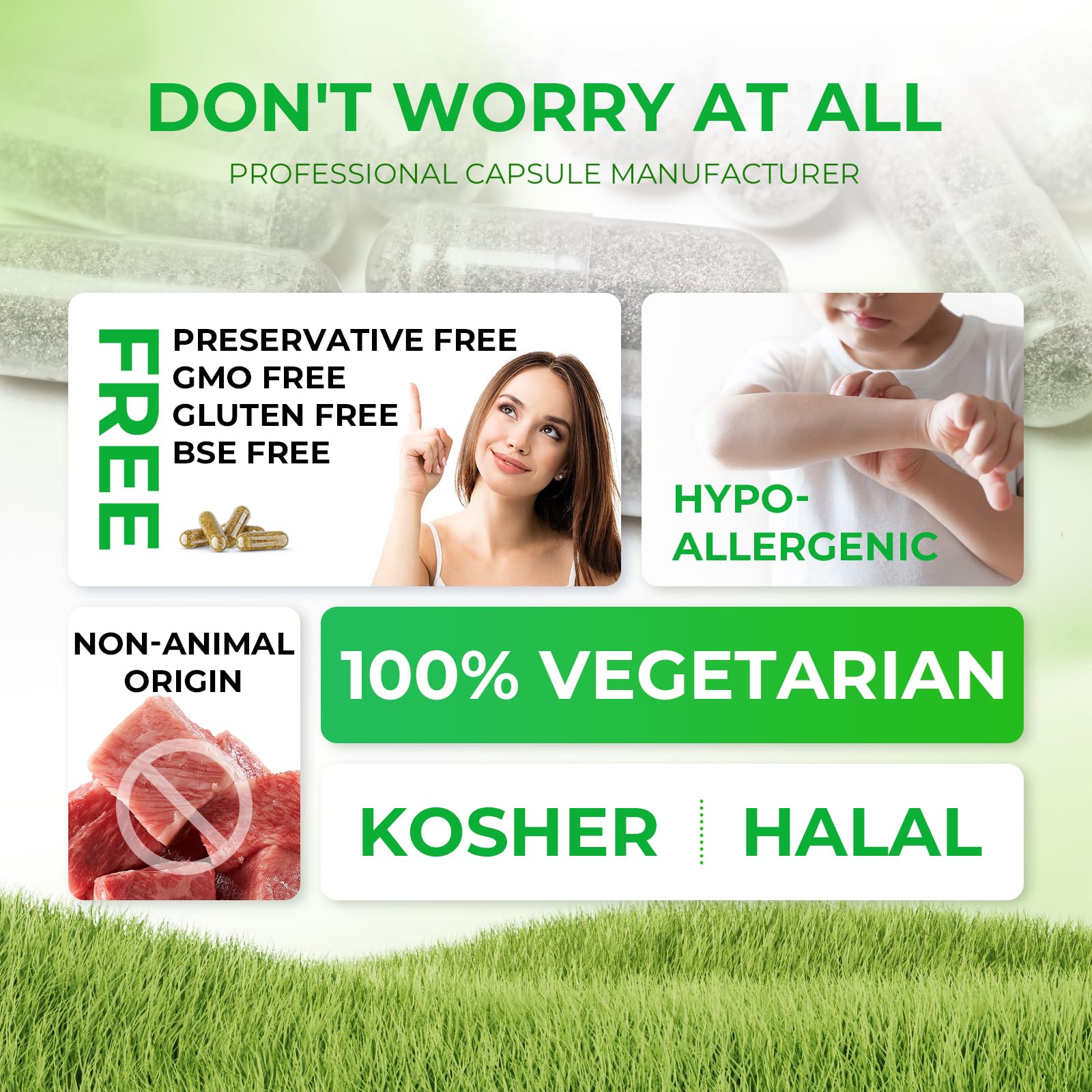Angtai JN Vegan Empty Pill Capsules Size 2 Plant Based Clear (100 Count) Gluten Free, Non-GMO, Halal Certified Caps Filling Kit with 2 Spoons for Vegetarian DIY Your Own Supplements - TrustMedUSA