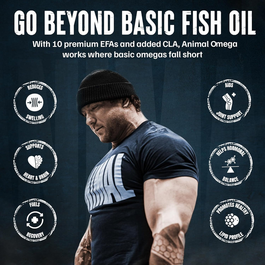 Animal Advanced Omega 3 Fatty Acids - 3500mg EPA DHA Fish Oil Omega 3 Supplement for Women & Men High Potency Blend with CLA GLA ALA for Brain Skin Eye Immune Joint Health 30 Pill Packs - Maple Wellness Supplements
