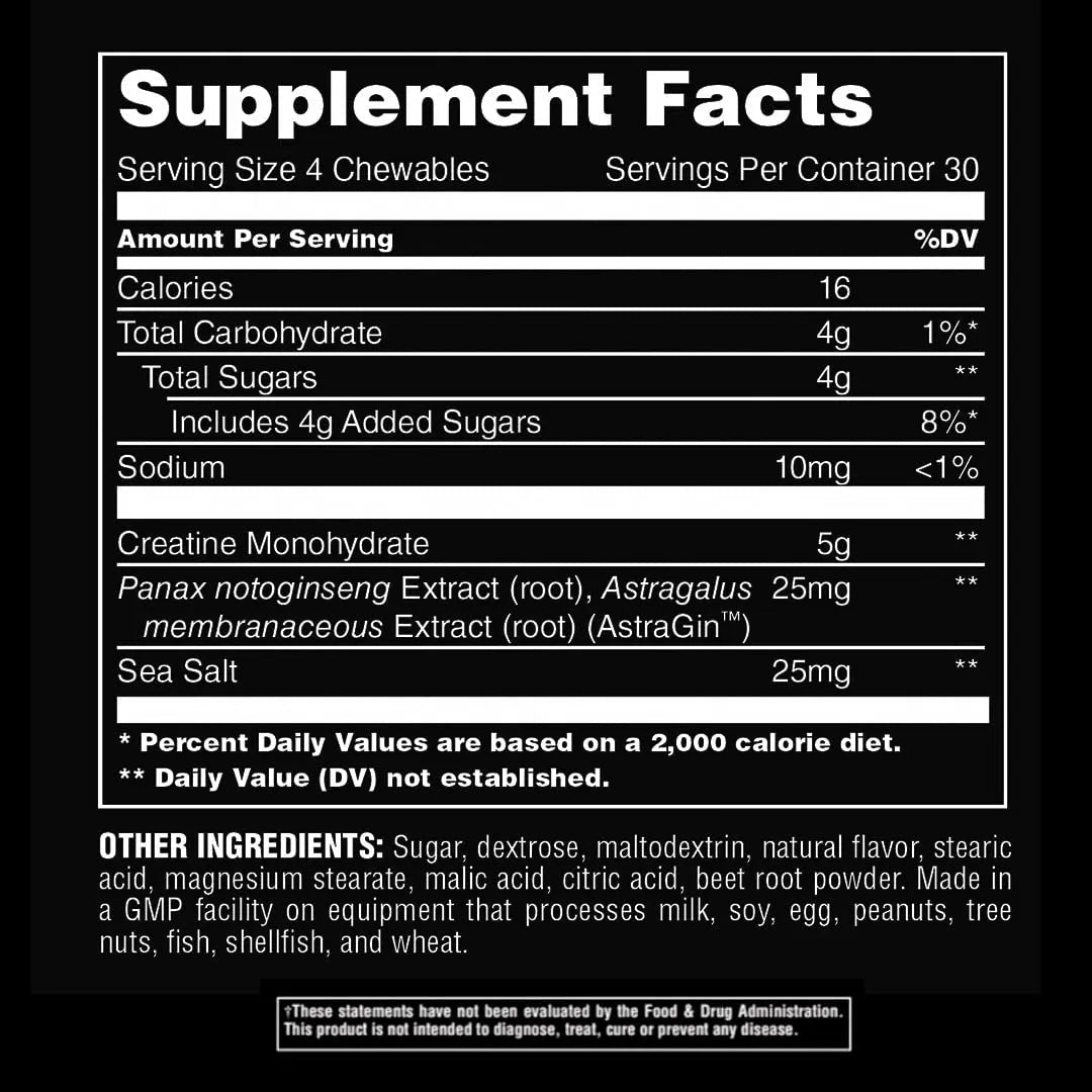 Animal Creatine Chews Tablets - Enhanced Creatine Monohydrate with AstraGin - TrustMedUSA
