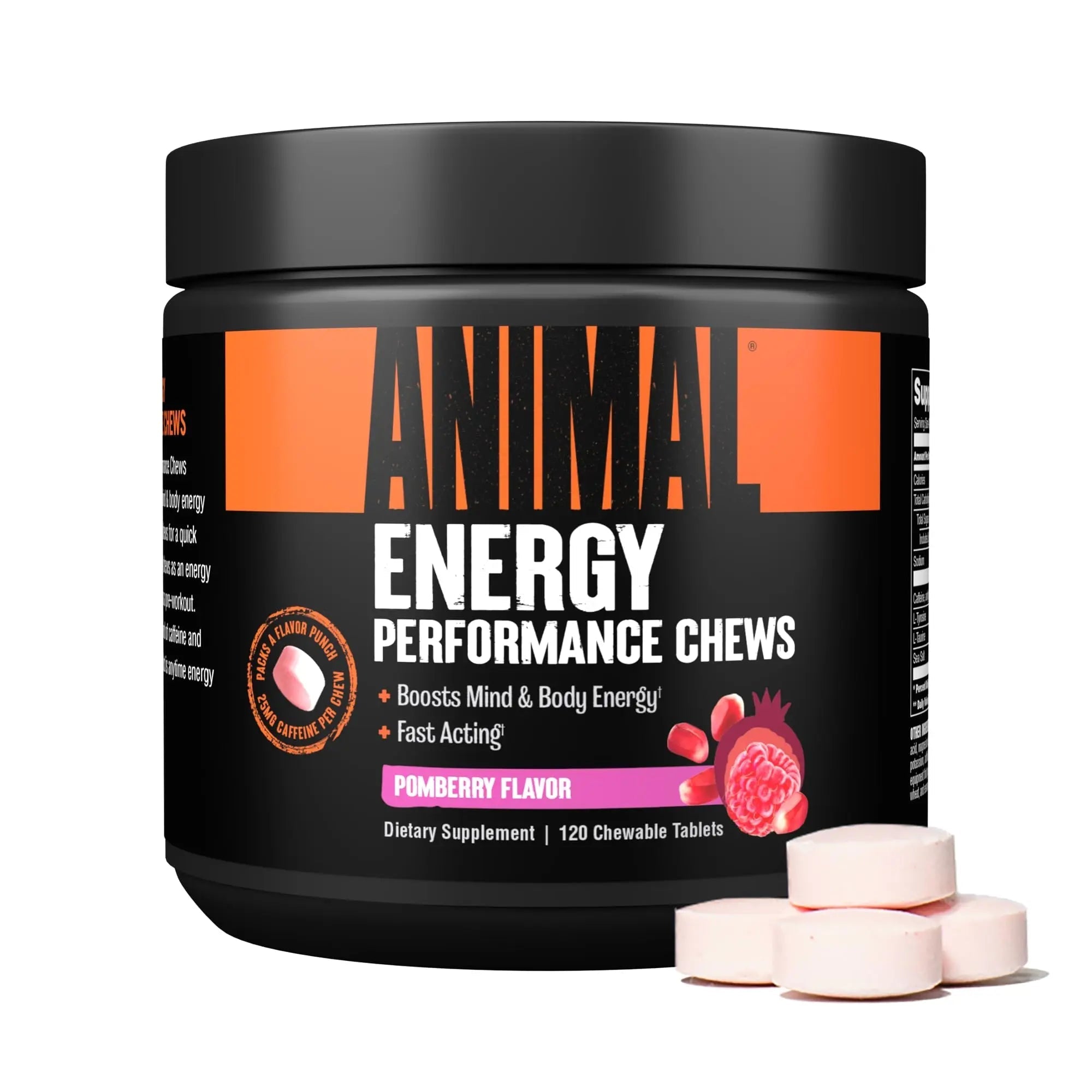 Animal Energy Chews, Fast Acting Energy with Caffeine, Nootropics and Sea Salt - TrustMedUSA