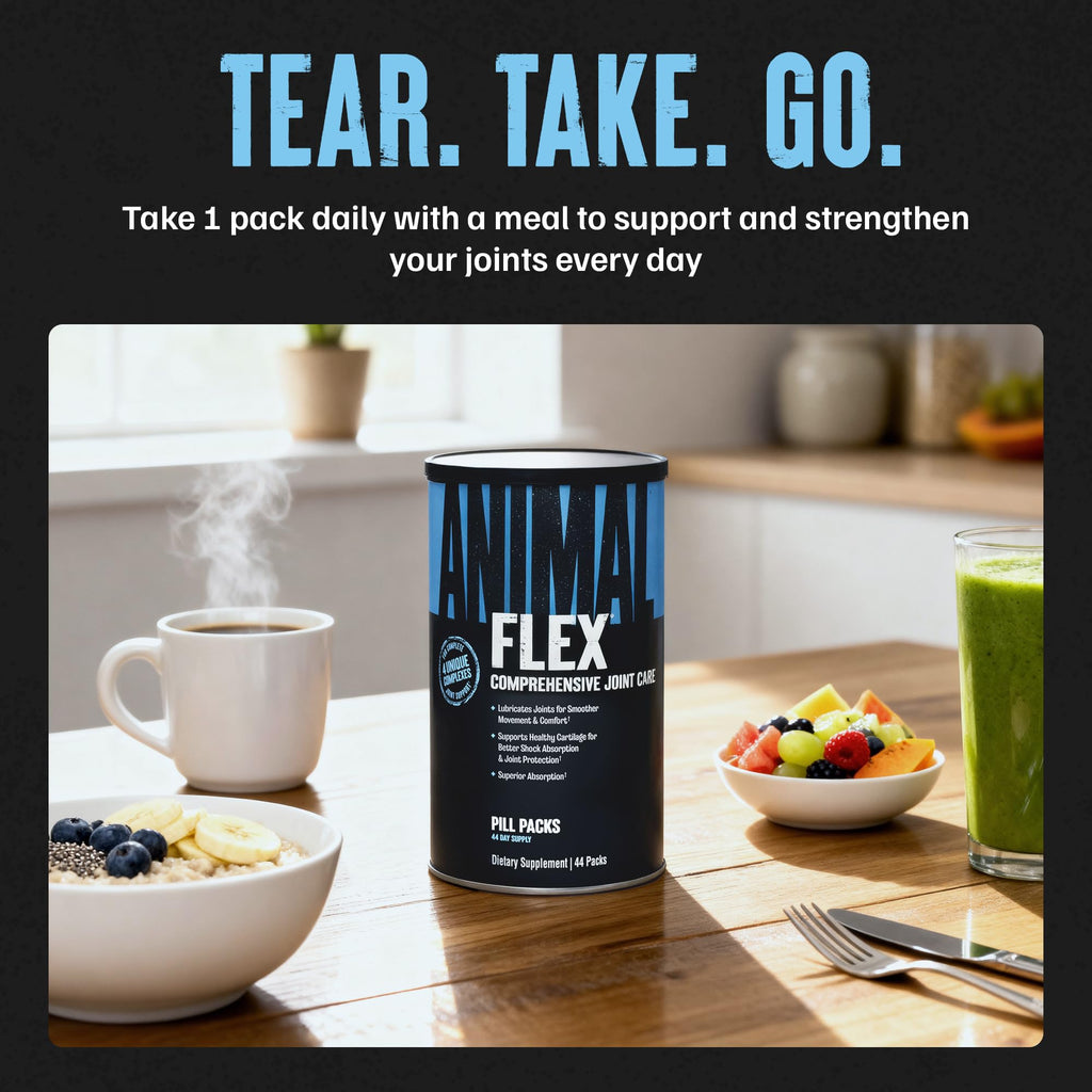 Animal Flex - Glucosamine Chondroitin Joint Supplement for Women and Men Discomfort with Turmeric, MSM, Boswellia for Cartilage, Joint Health, Muscles, Back, Knees, Shoulder, and Hip, 44 Packs - TrustMedUSA