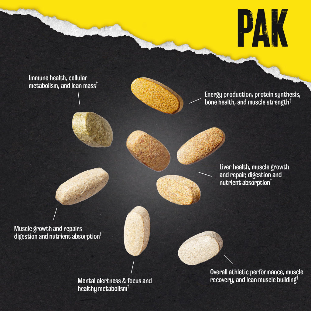 Animal Pak - Convenient Multivitamin for Men & Women Daily All-in-One Vitamin & Supplement Pack - Zinc, Vitamins C, B, D, Amino Acids, and Immune Support - Sports Nutrition Performance - 44 Count - TrustMedUSA