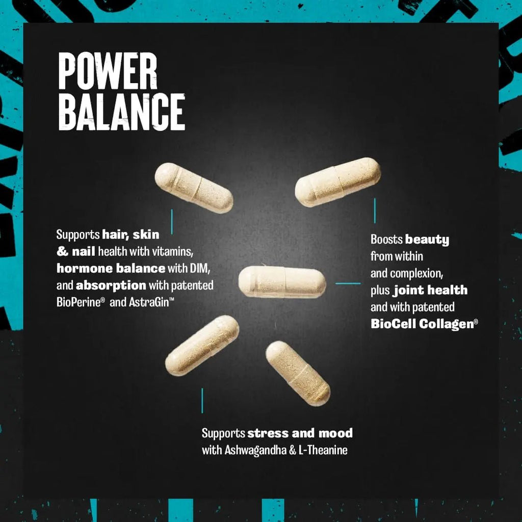 Animal Power Balance – Women's Alpha F Comprehensive Formula – Supports Hormonal Balance, Complexion, Hair, Nails, Mood and Stress, Intestinal Health, & Bone and Joint Health – 30 Packs - TrustMedUSA
