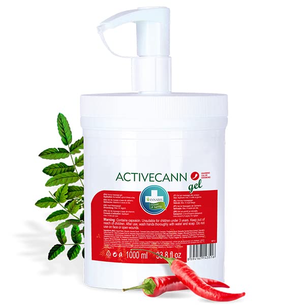 Annabis ACTIVECANN Natural Vegan Joint & Muscle Warming Gel with Organic Hemp - Quick Absorbing - Non-Sticky - Neck and Back, Elbows and Knees, Muscles and Joints - TrustMedUSA