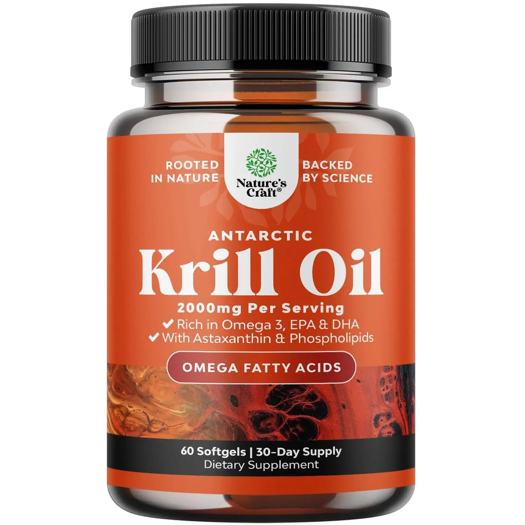Antarctic Krill Oil 2000mg Softgels Per Serving - Omega 3 Krill Oil Supplement - TrustMedUSA