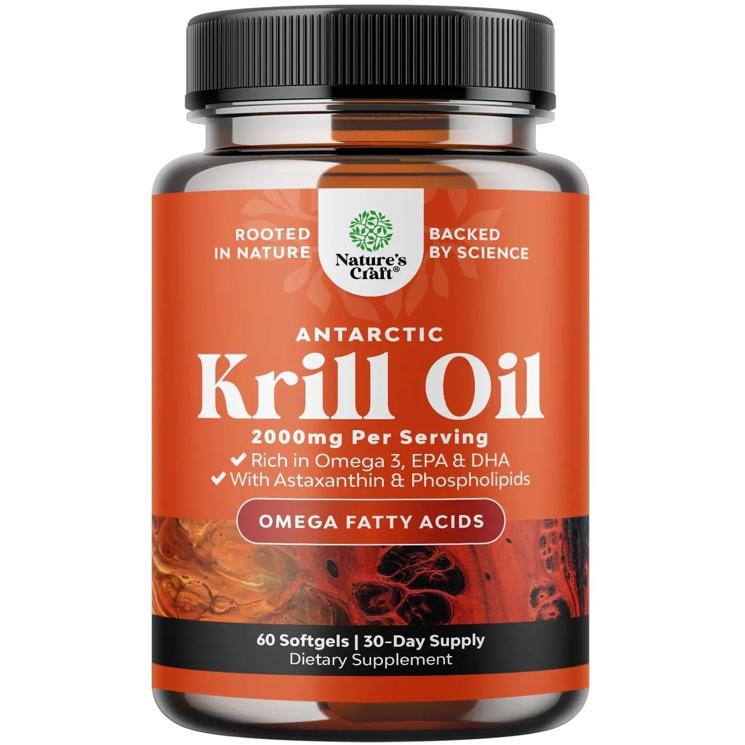 Antarctic Krill Oil 2000mg Softgels Per Serving - Omega 3 Krill Oil Supplement - TrustMedUSA