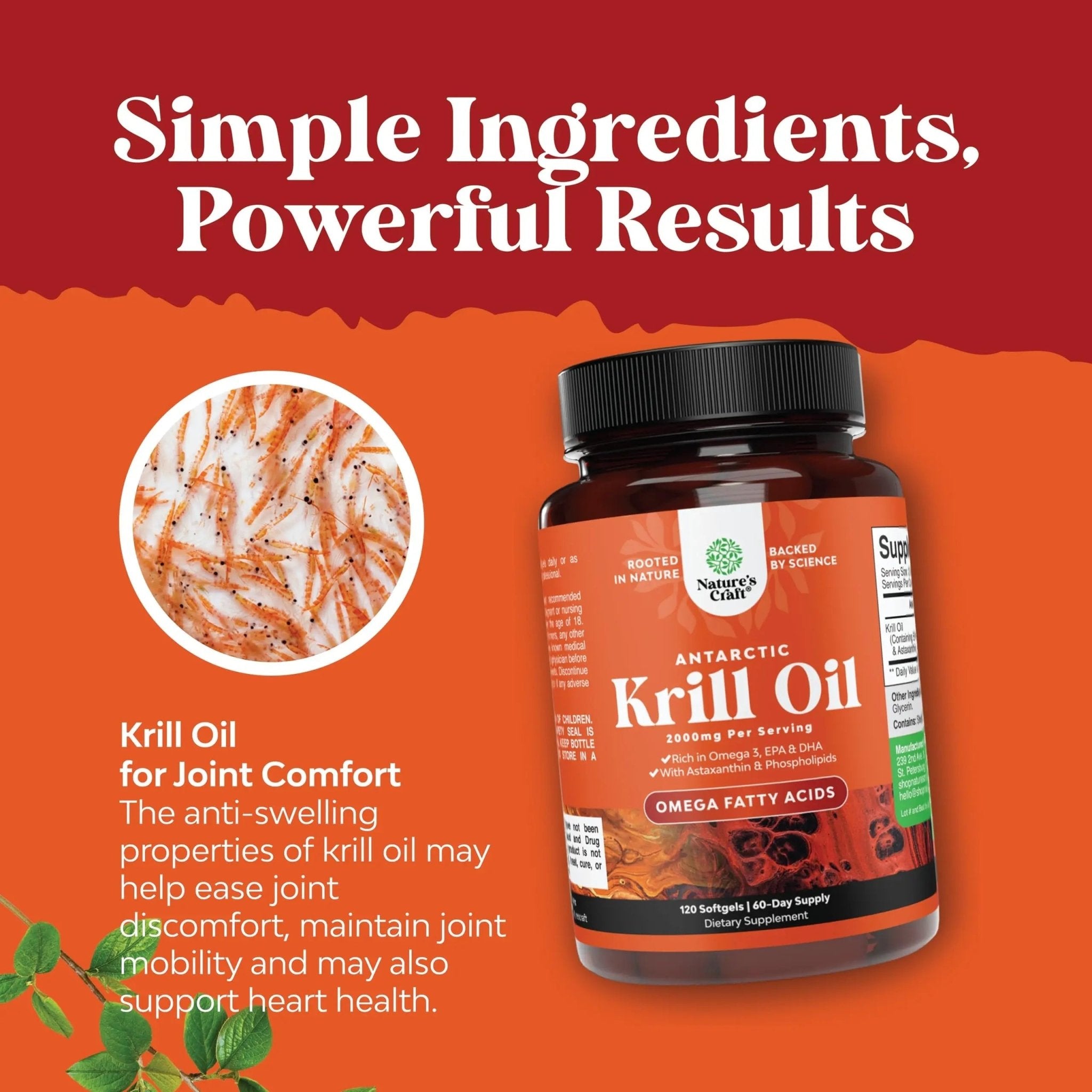 Antarctic Krill Oil 2000mg Softgels Per Serving - Omega 3 Krill Oil Supplement - TrustMedUSA