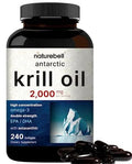 Antarctic Krill Oil 2000mg Supplement, 240 Softgels, 3X Strength Natural Source of Omega - TrustMedUSA