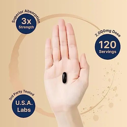 Antarctic Krill Oil 2000mg Supplement, 240 Softgels, 3X Strength Natural Source of Omega - TrustMedUSA