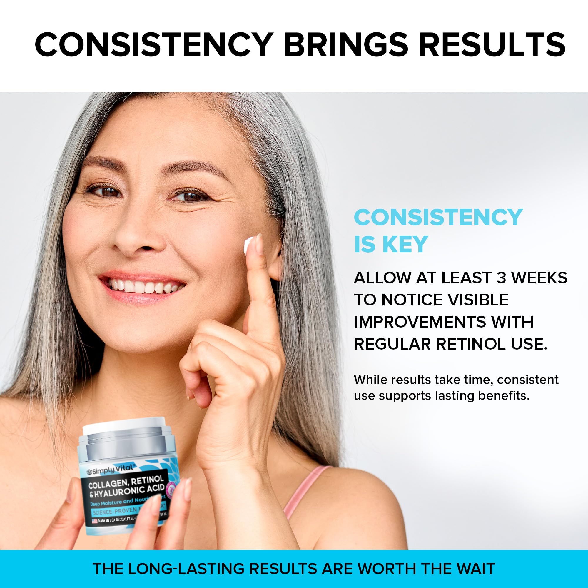 Anti-Aging Face Moisturizer with Retinol, Collagen & Hyaluronic Acid - Made in USA - TrustMedUSA