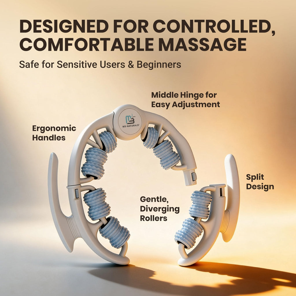 Anti Cellulite Roller & Lymphatic Drainage Massager | Fascia Blaster for Contoured & Smoother Skin | Tool for Sore Arms, Legs, Stomach & Buttocks by M3 – Multicolor - Maple Wellness Supplements