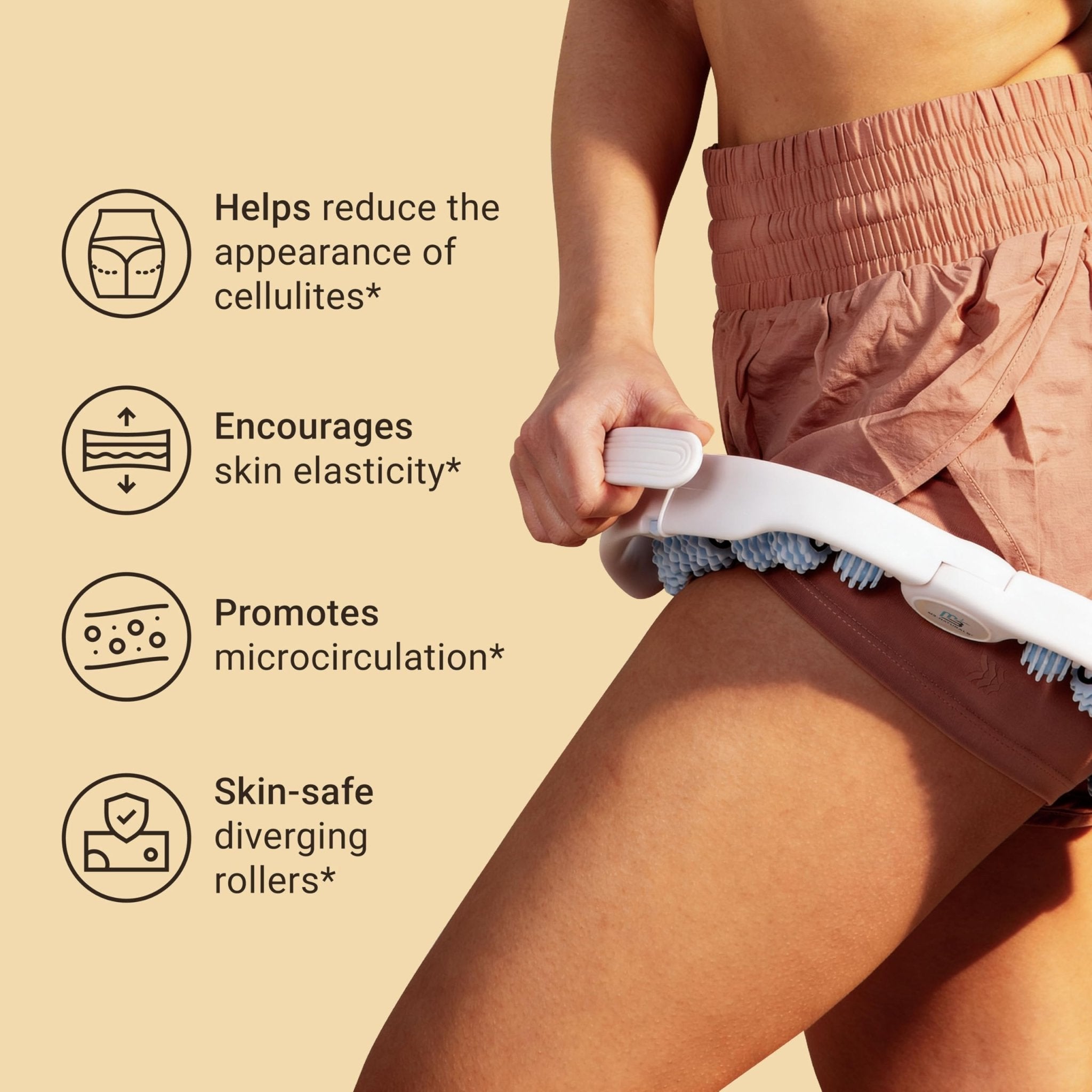 Anti Cellulite Roller & Lymphatic Drainage Massager | Fascia Blaster for Contoured & Smoother Skin | Tool for Sore Arms, Legs, Stomach & Buttocks by M3 – Multicolor - Maple Wellness Supplements