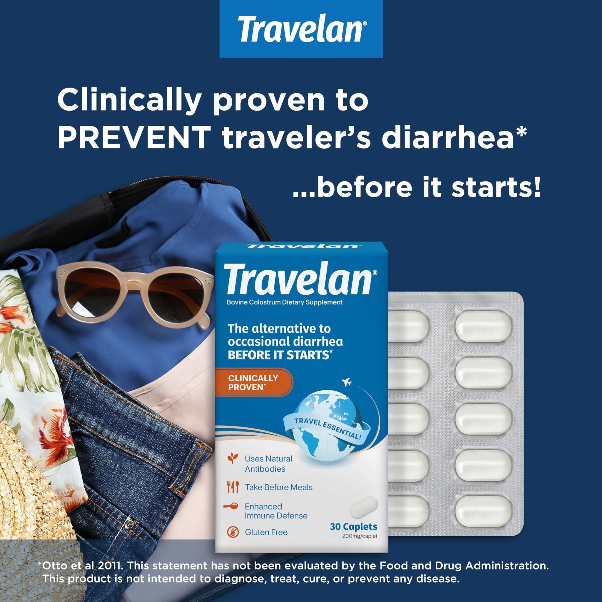 Anti Diarrhea Pills Help Prevent Traveler’s Diarrhea Before It Starts, Clinically Proven, Travel Essentials, Drug-Free Colostrum, Natural Digestive and Immune Support Supplement, 30 Count - Maple Wellness Supplements