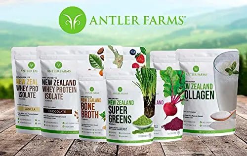 Antler Farms - 100% Grass Fed New Zealand Whey Protein Isolate, Unflavored, 30 Servings - TrustMedUSA