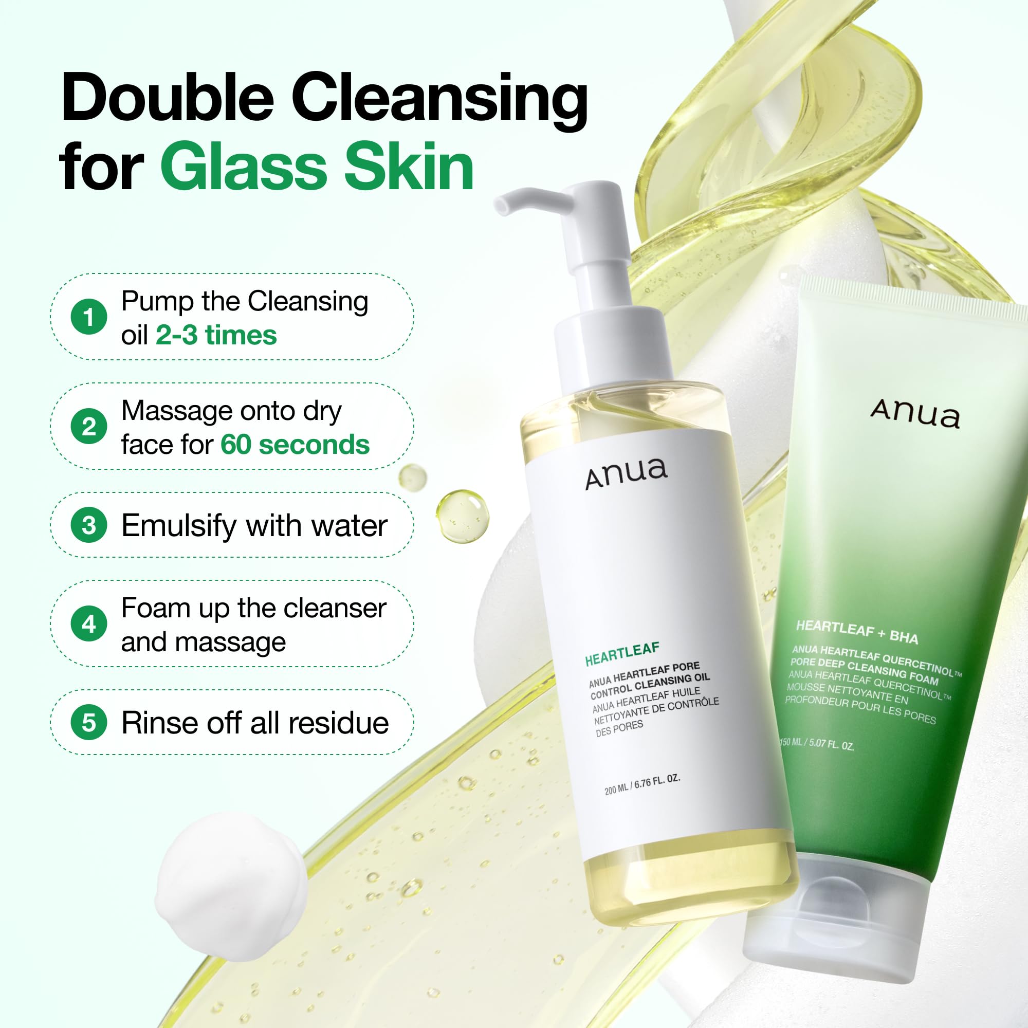 Anua Heartleaf Pore Control Cleansing Oil, Pore Cleanser, Sebum Care, Gentle Melting Oil Cleanser for Face, Safe For All Skin Type - Maple Wellness Supplements