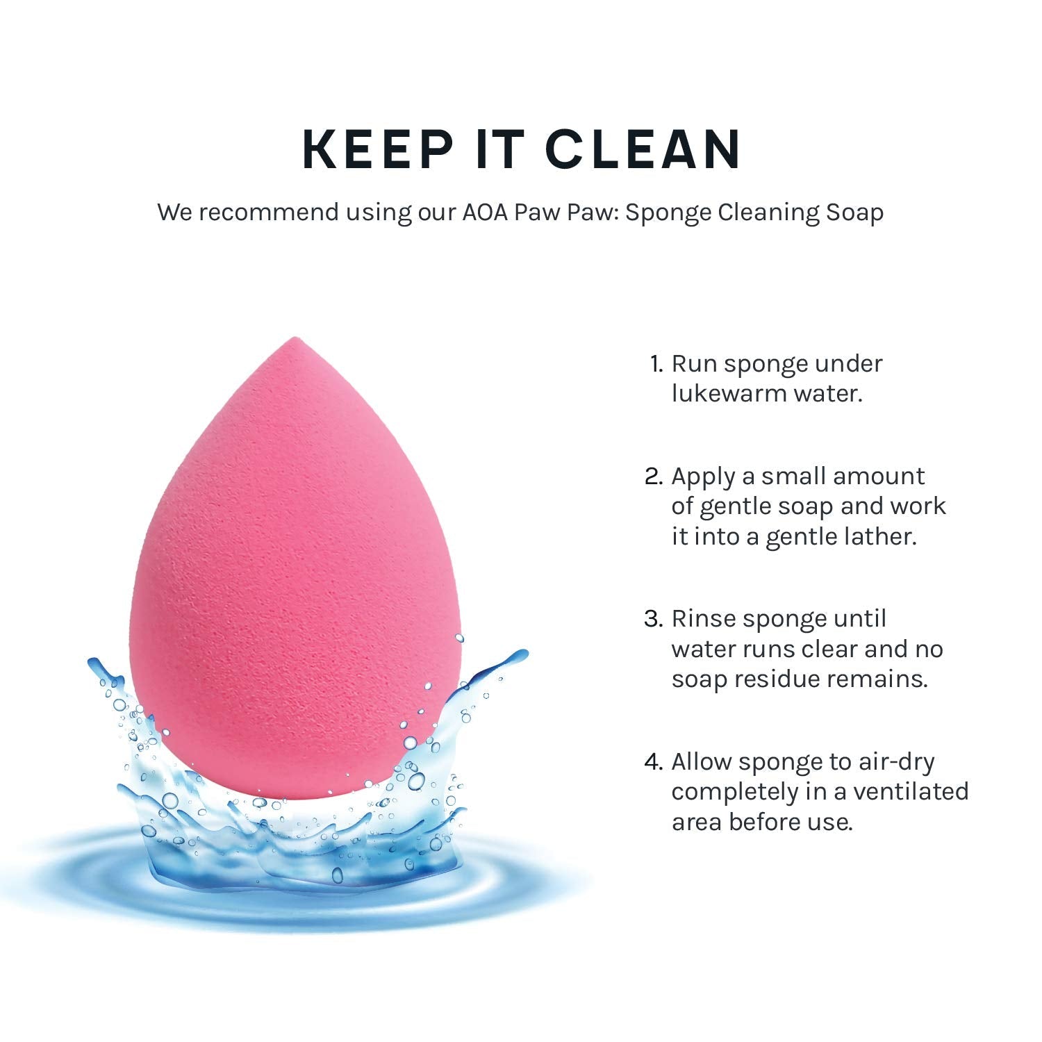 AOA Studio Collection makeup Sponge Set Latex Free and High-definition Set of 6 makeup Wonder blender For Powder Cream and Liquid, Super Soft Wonder Beauty Cosmetic - TrustMedUSA