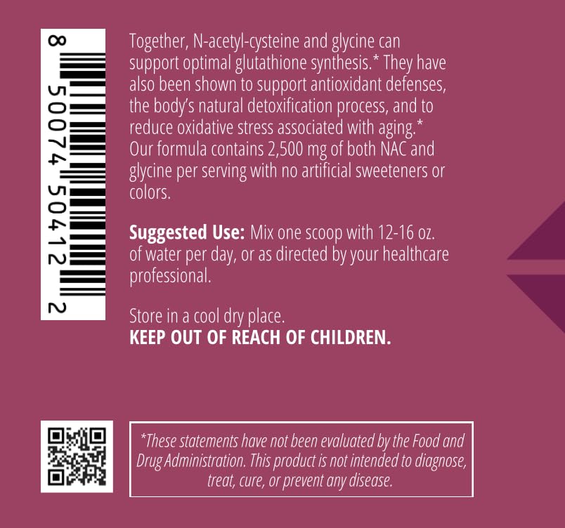Apeiron Elementals NAC + Glycine Powder - 2500mg - Glutathione Production, Immune Support, & Cellular Energy - TrustMedUSA