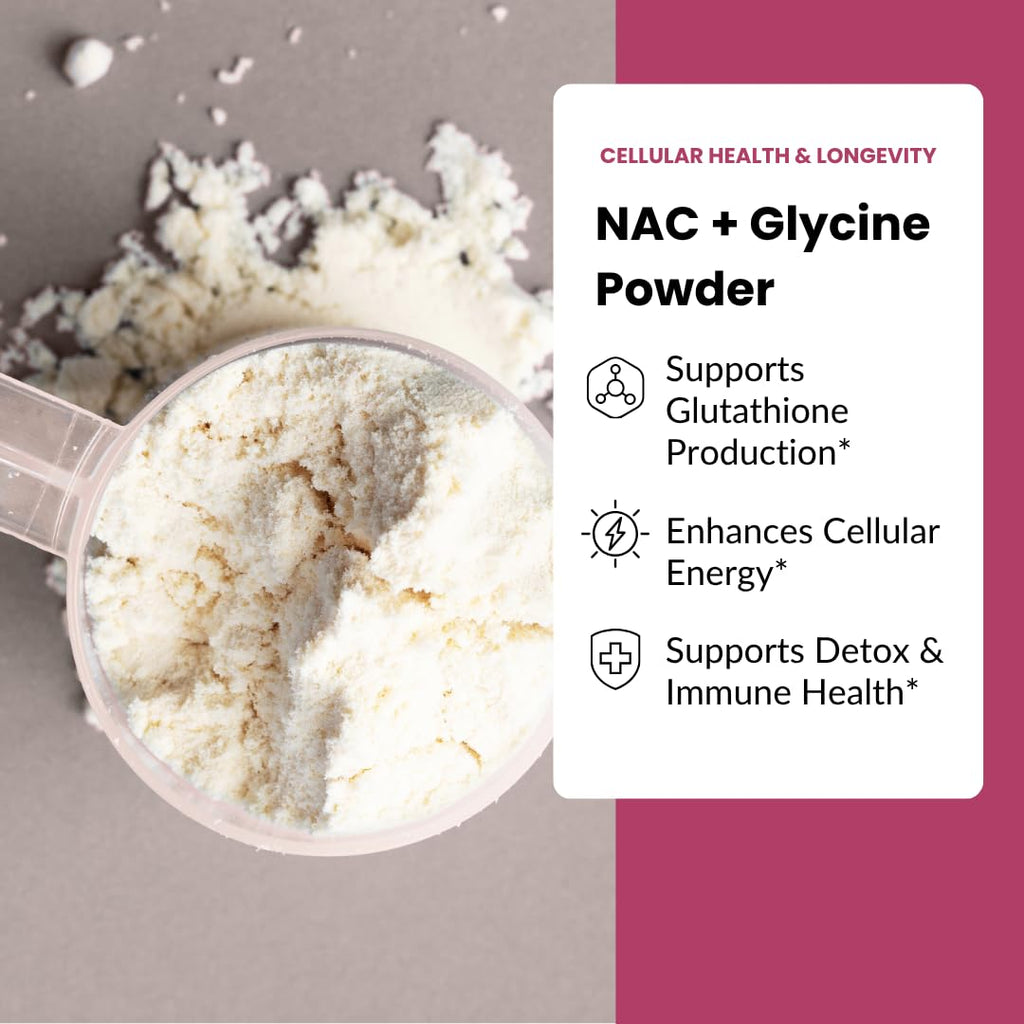 Apeiron Elementals NAC + Glycine Powder - 2500mg - Glutathione Production, Immune Support, & Cellular Energy - TrustMedUSA