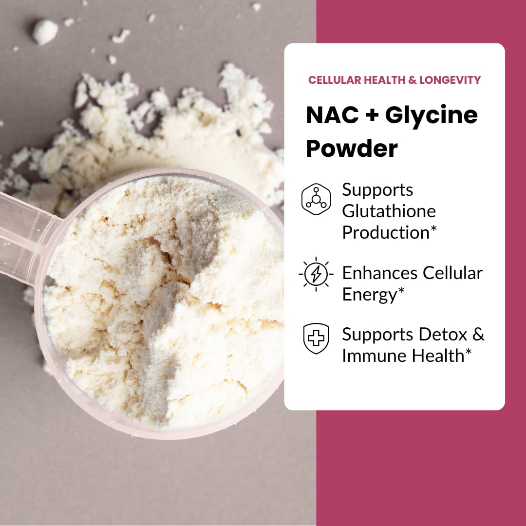 Apeiron Elementals NAC + Glycine Powder - 2500mg - Glutathione Production, Immune Support, & Cellular Energy - TrustMedUSA