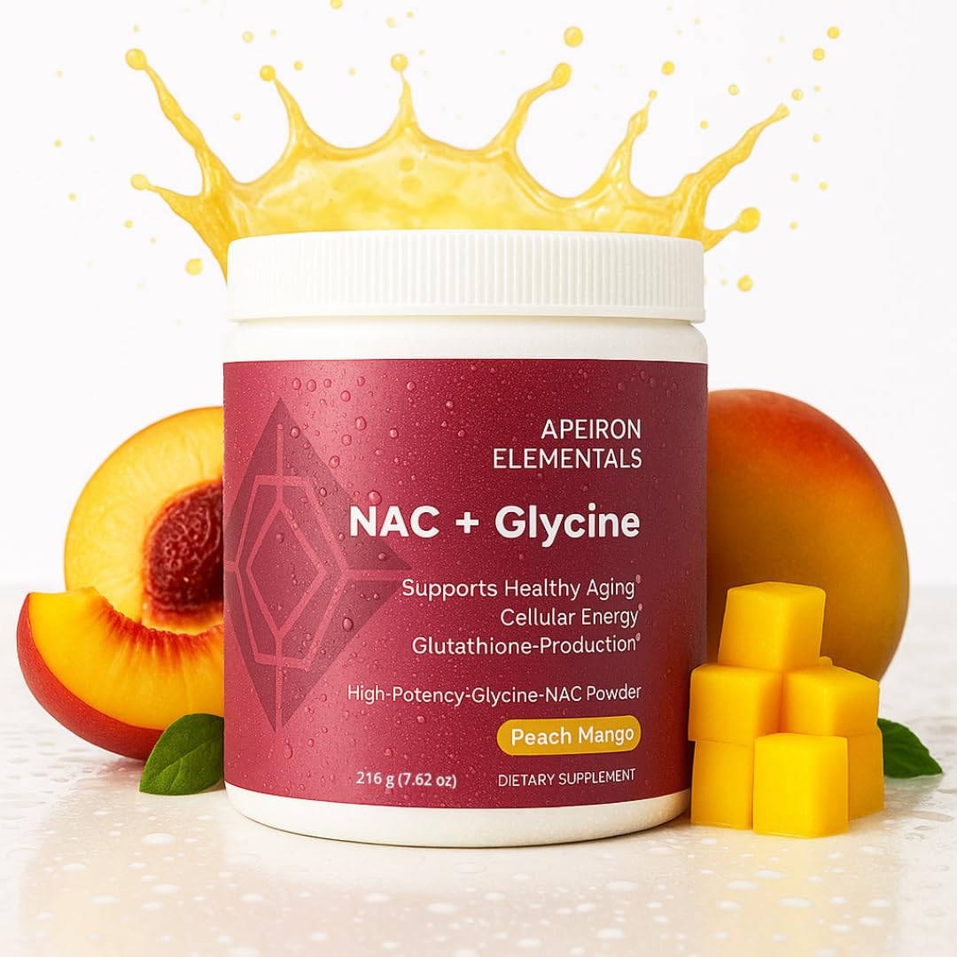Apeiron Elementals NAC + Glycine Powder - 2500mg - Glutathione Production, Immune Support, & Cellular Energy - TrustMedUSA