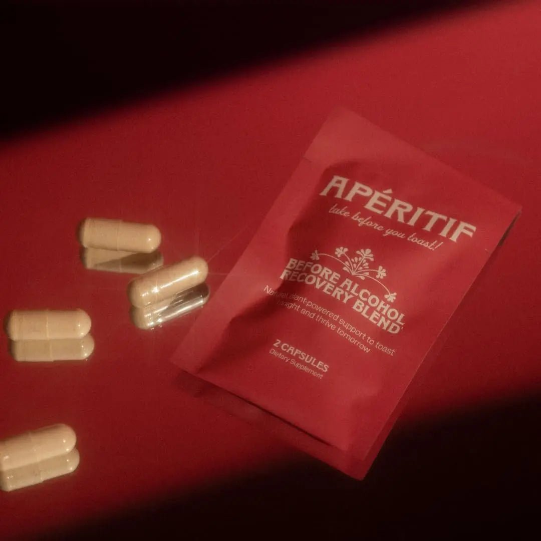 Apéritif Before Alcohol Recovery Supplement - DHM (Dihydromyricetin), Milk Thistle, Turmeric & B Vitamins - Hydration & Liver Support for Morning Clarity - TrustMedUSA
