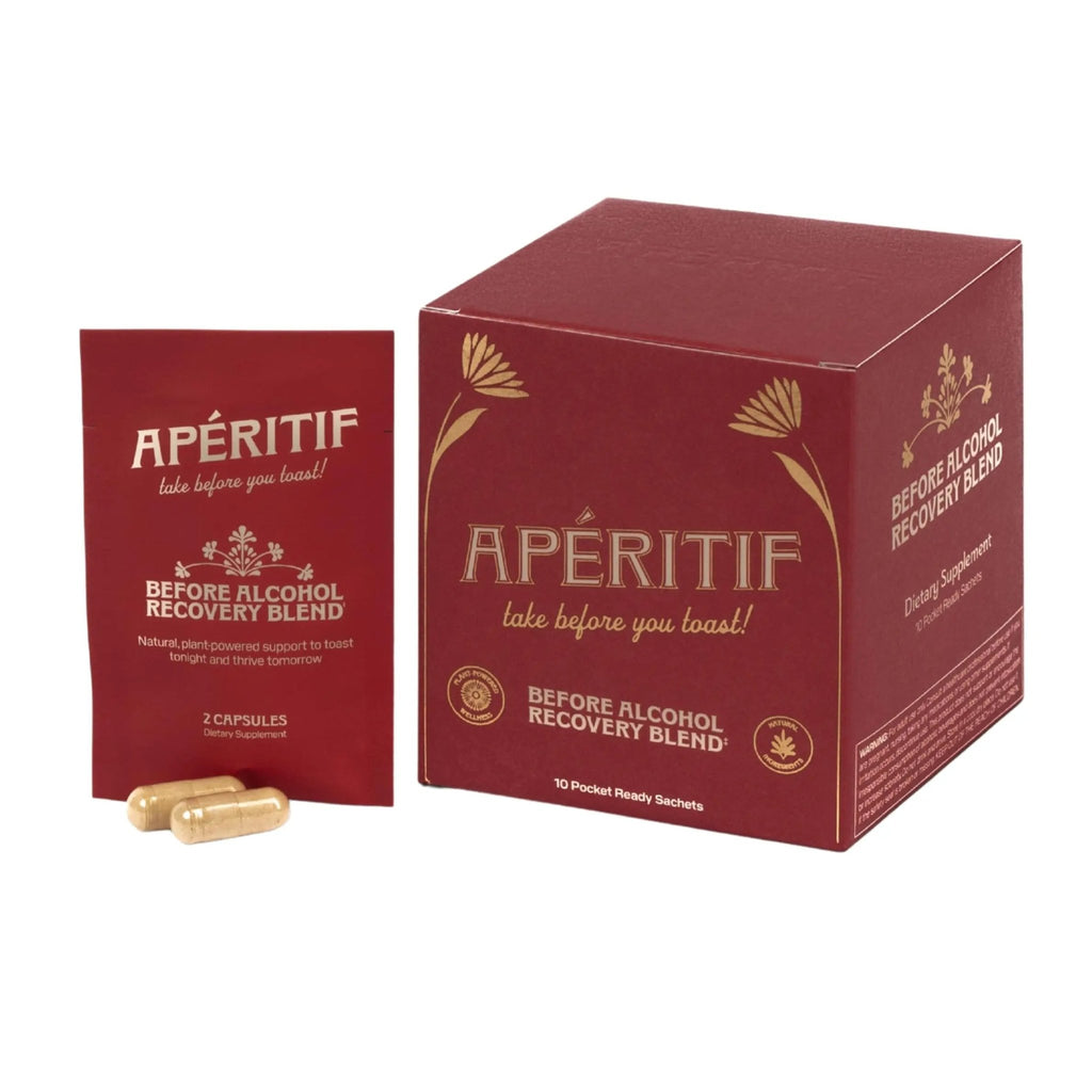 Apéritif Before Alcohol Recovery Supplement - DHM (Dihydromyricetin), Milk Thistle, Turmeric & B Vitamins - Hydration & Liver Support for Morning Clarity - TrustMedUSA