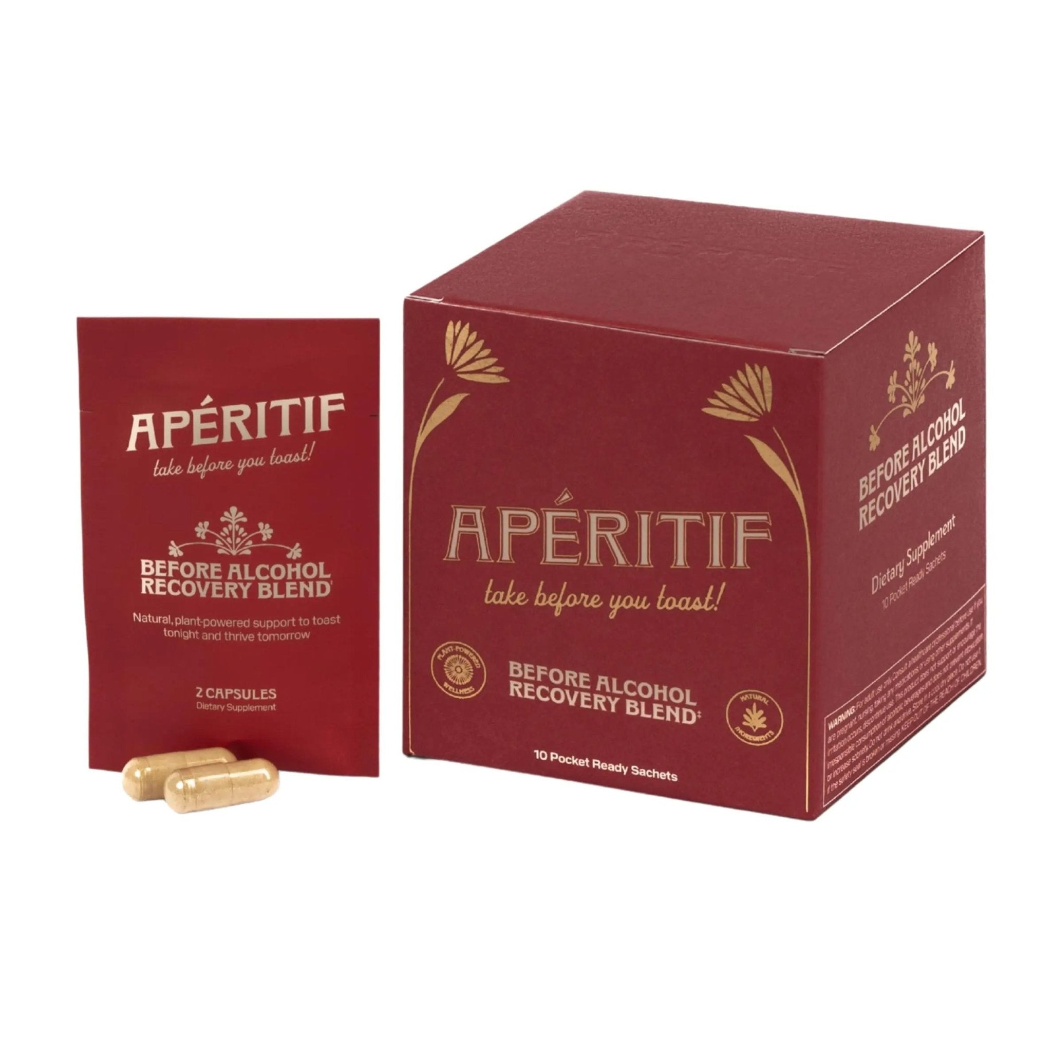 Apéritif Before Alcohol Recovery Supplement - DHM (Dihydromyricetin), Milk Thistle, Turmeric & B Vitamins - Hydration & Liver Support for Morning Clarity - TrustMedUSA