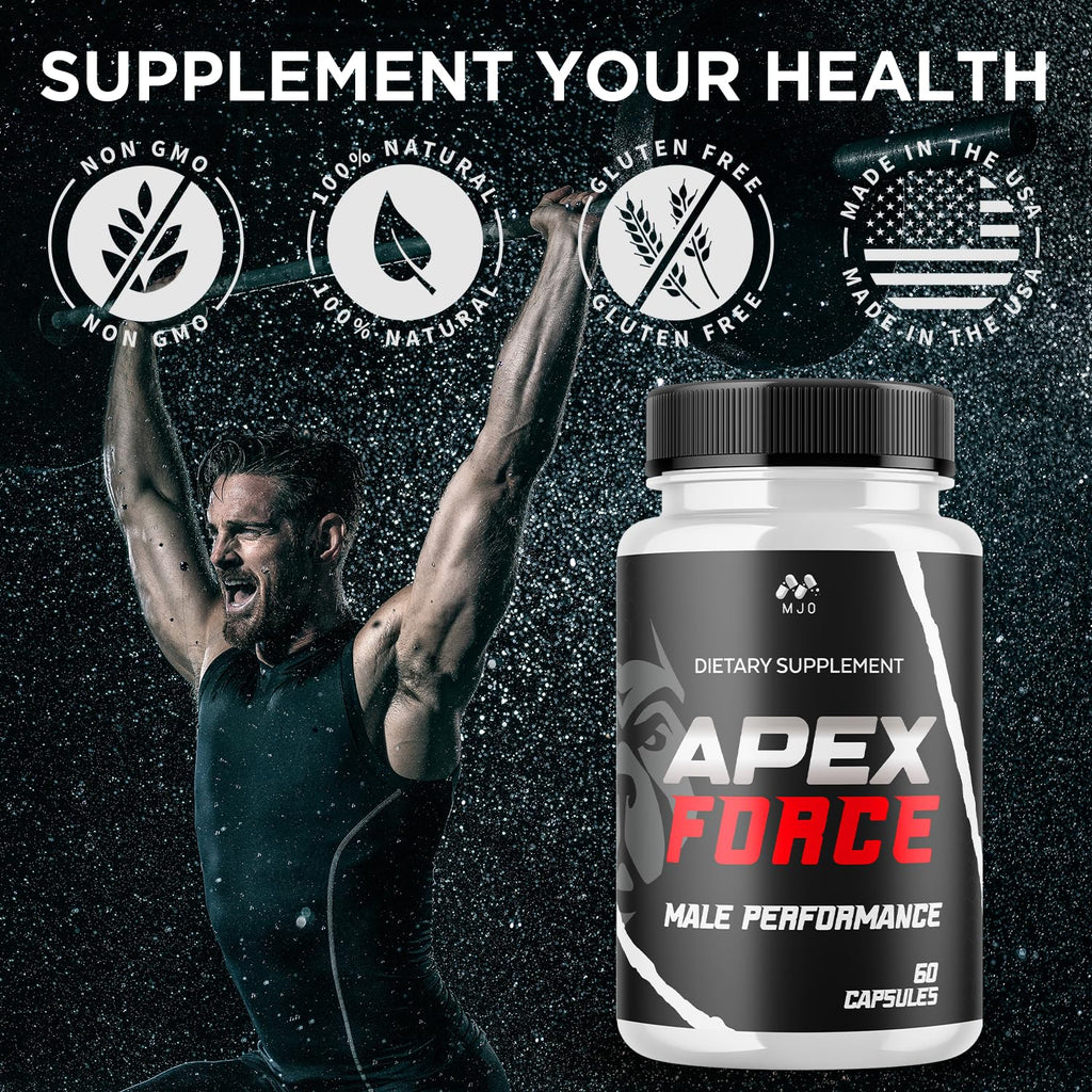 Apex Force Capsules, Official ApexForce Supplement Pills with All Natural Ingredients, Apex Force Maximum Strength Support with Premium Vitamins for Advanced Health & Overall Wellness (60 Capsules) - TrustMedUSA