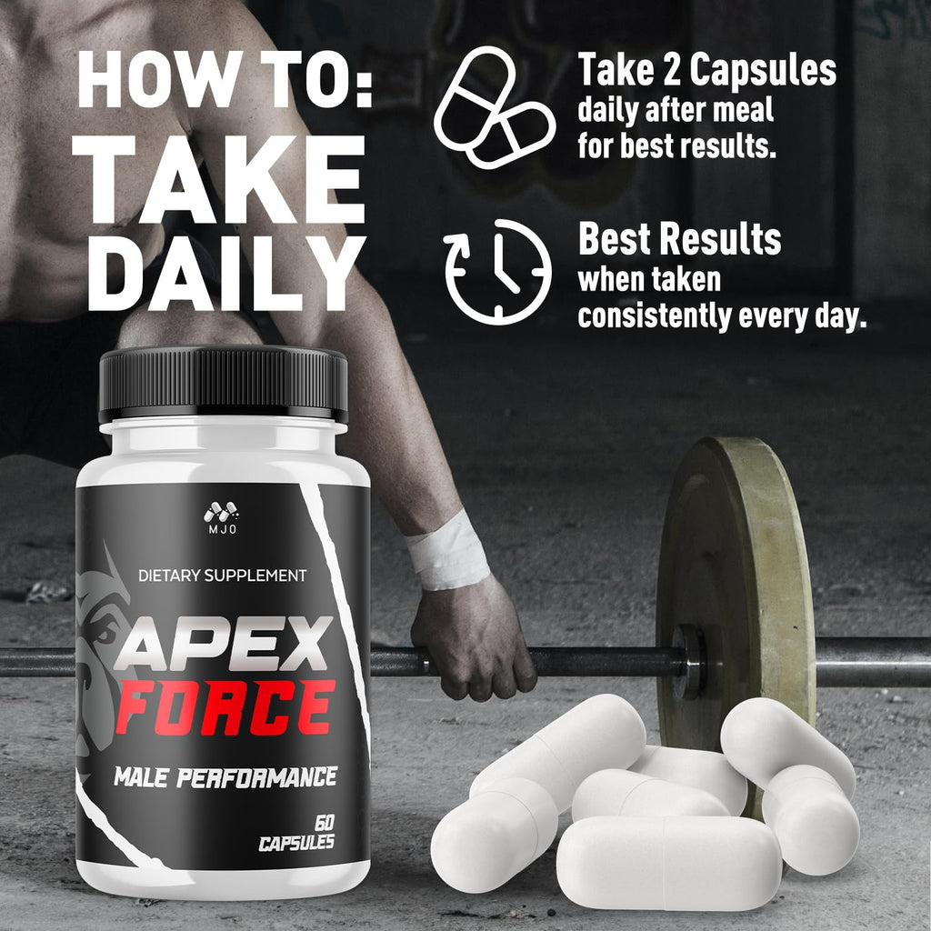 Apex Force Capsules, Official ApexForce Supplement Pills with All Natural Ingredients, Apex Force Maximum Strength Support with Premium Vitamins for Advanced Health & Overall Wellness (60 Capsules) - TrustMedUSA