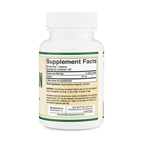 Apigenin Supplement - 50mg per Capsule, 120 Count (Powerful Bioflavonoid Found - TrustMedUSA